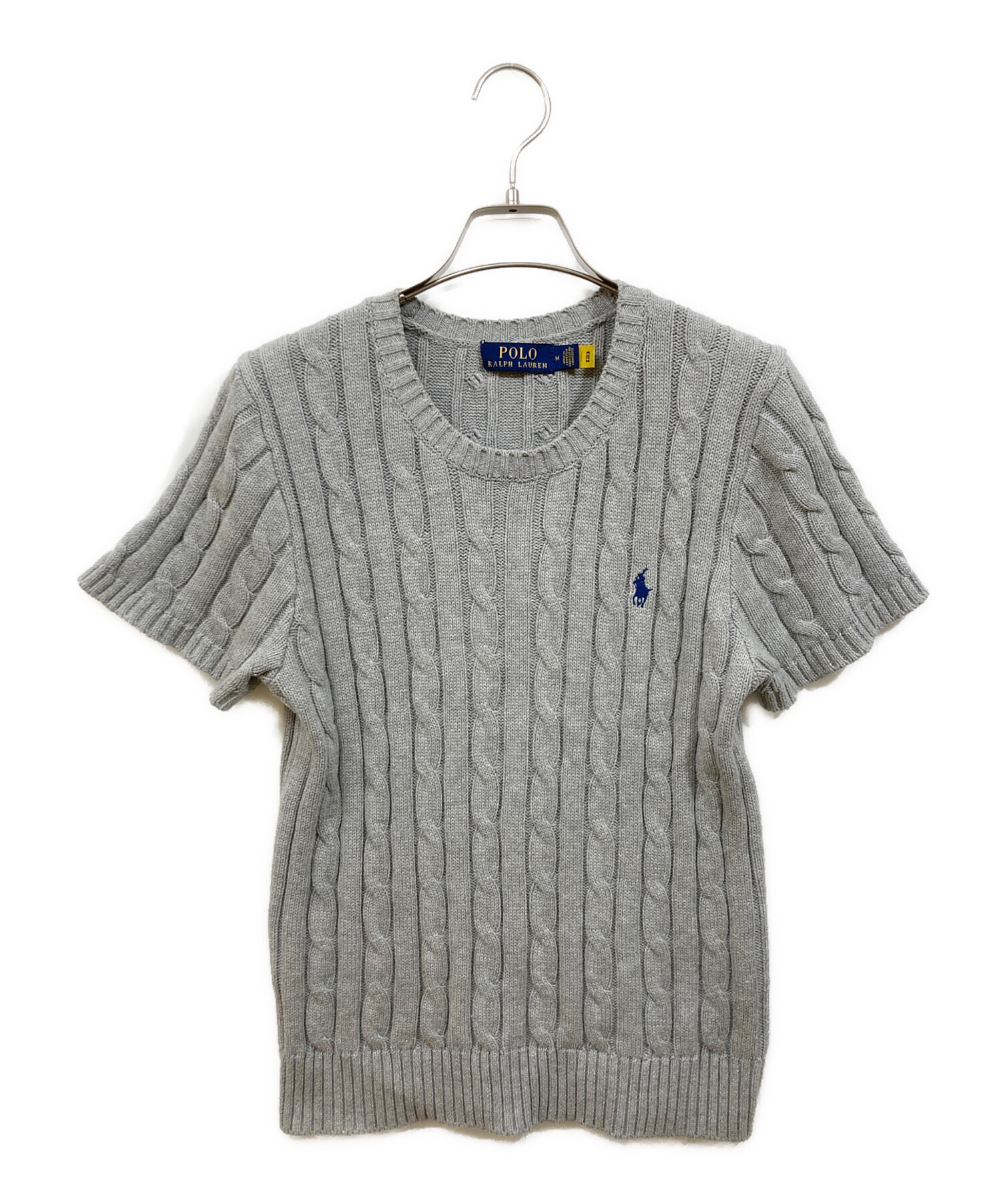 Polo Ralph Lauren 半袖ニット セーター ライトグレー 中古・古着通販】POLO RALPH LAUREN (ポロ・ラルフローレン) 半袖