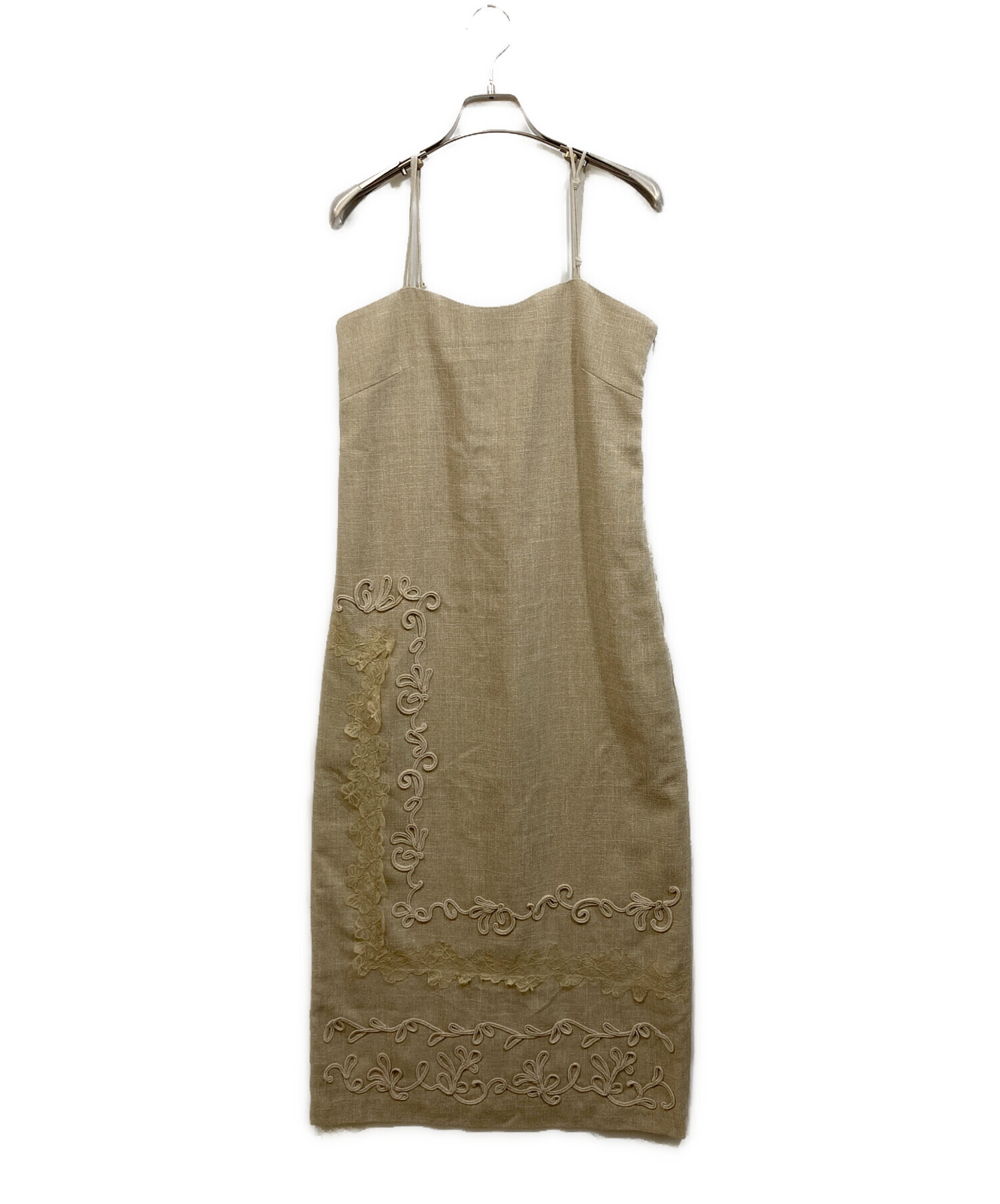 Eaphi EMBROIDERY LINEN LIKE ONEPIECE Flower Embroidery Cotton 