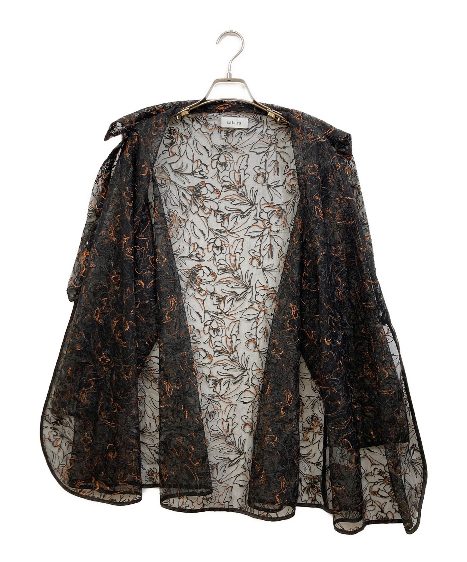 中古・古着通販】sahara (サハラ) Piping Lace Over Shirt ブラック 