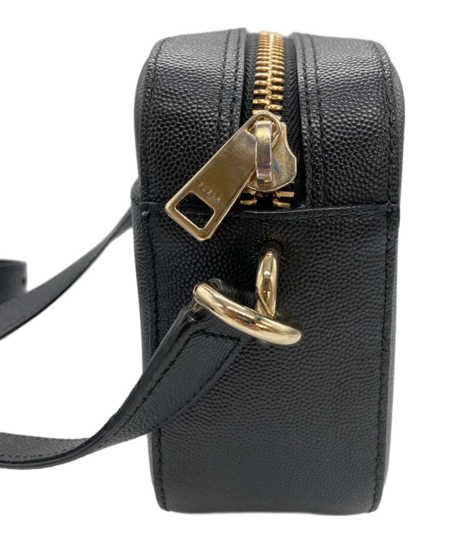 中古・古着通販】FURLA (フルラ) ブロックショルダーバッグ ブラック 