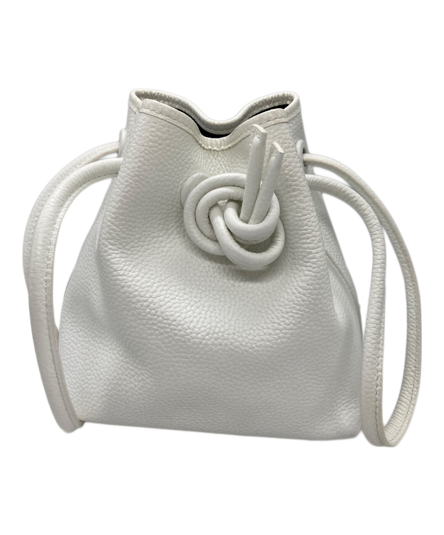 【美品】VASIC BOND MINI ホワイト/白 ヴァジック VASIC*ヴァジック BOND MINI MINIボンド ミニミニ レザー バッグ