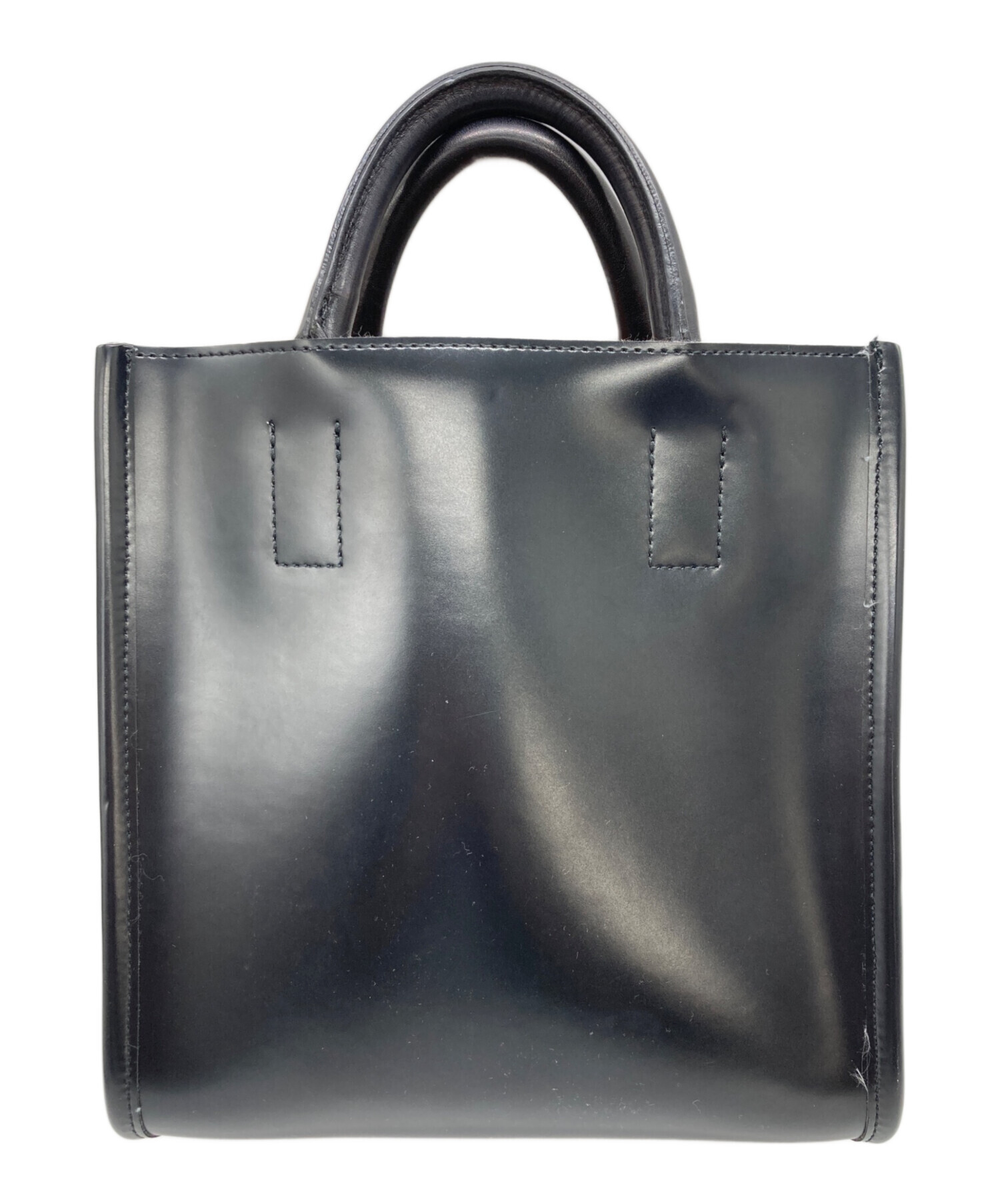 中古・古着通販】PIENI (ピエ二) レザーハンドバッグ ブラック