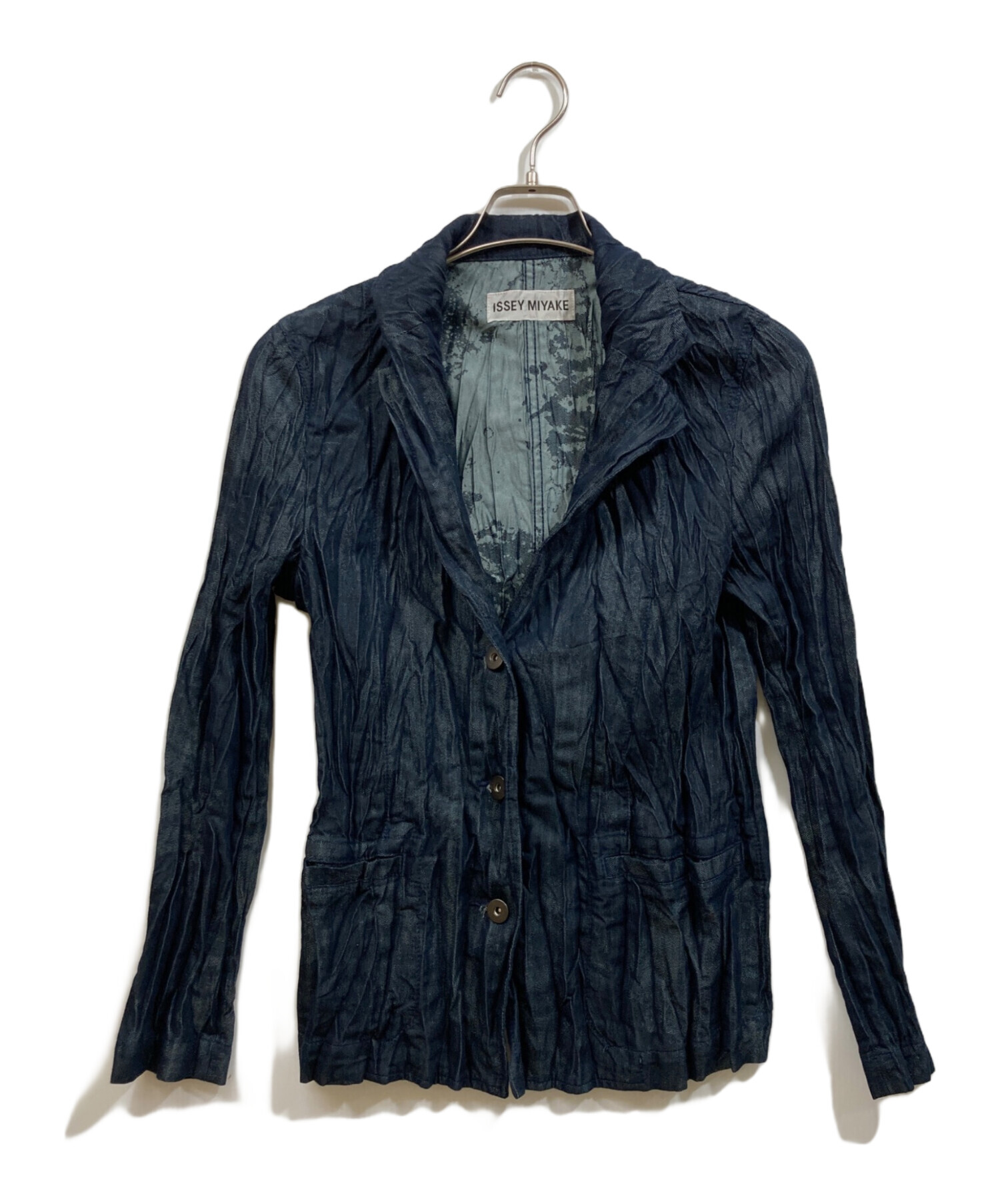 中古・古着通販】ISSEY MIYAKE (イッセイミヤケ) シワ加工3Bテーラード