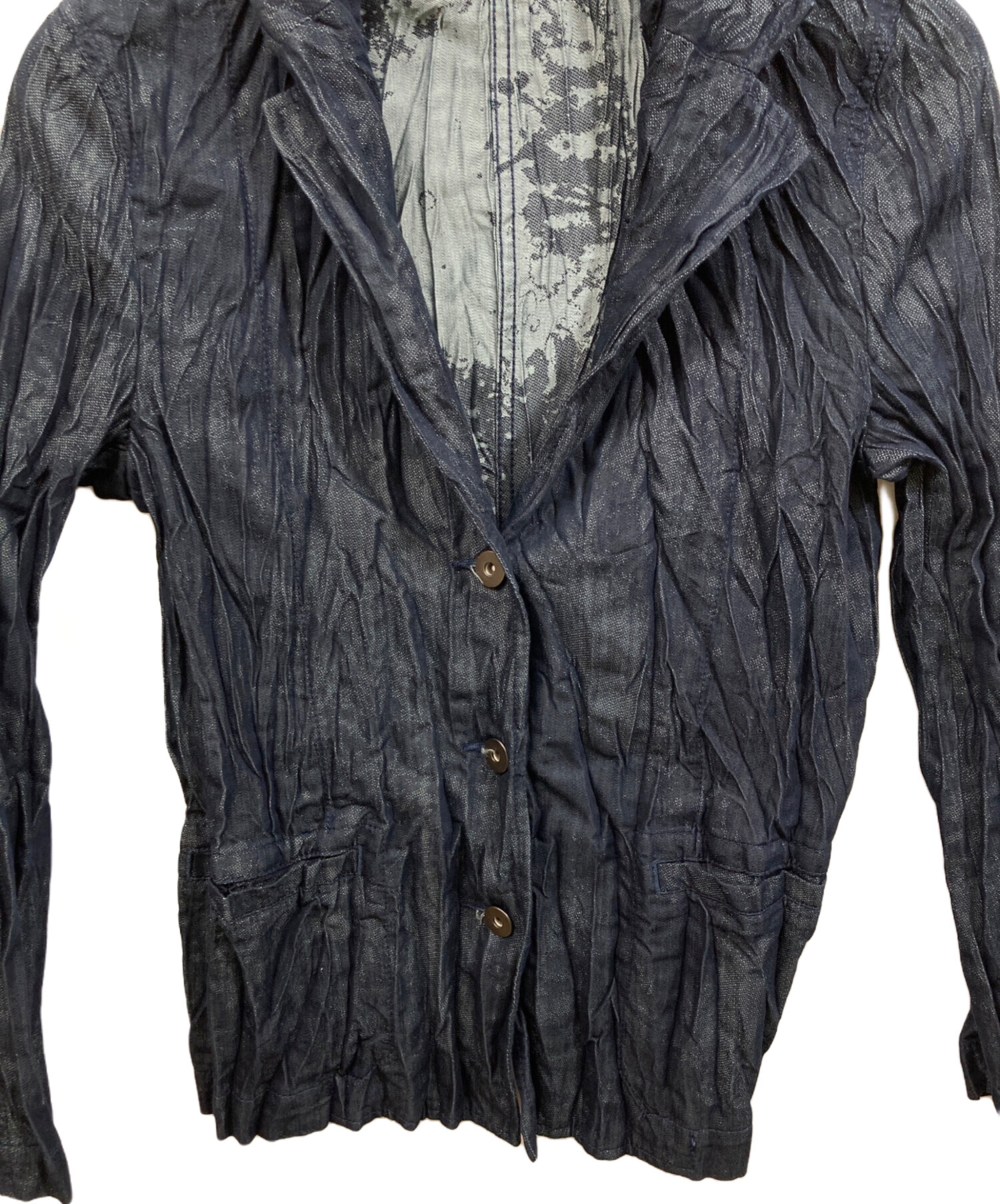 中古・古着通販】ISSEY MIYAKE (イッセイミヤケ) シワ加工3Bテーラード