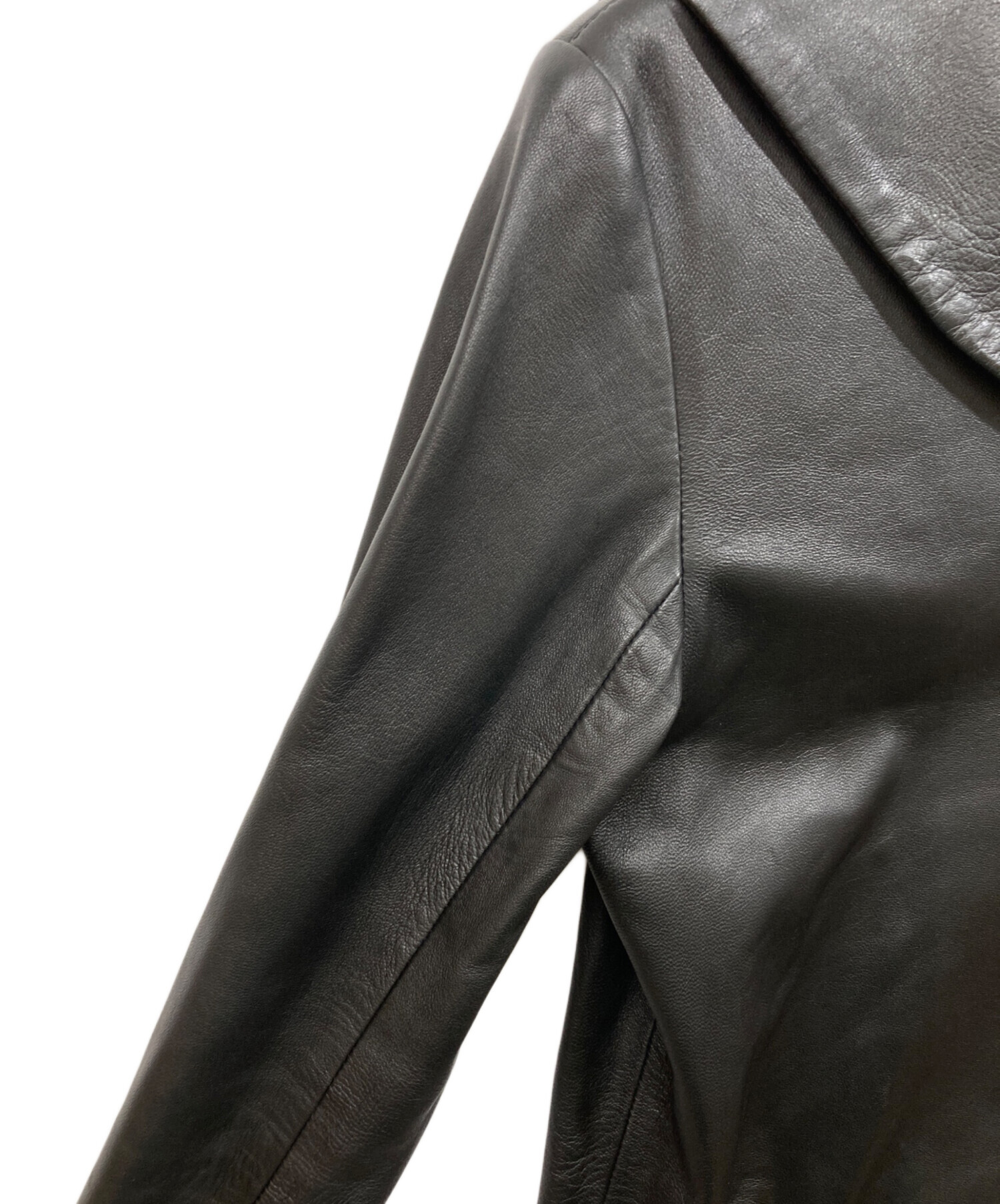 ☆ hazamaハザマ リビングデッド ジャケット 中古・古着通販】hazama (ハザマ) レザーセーラージャケット ブラック