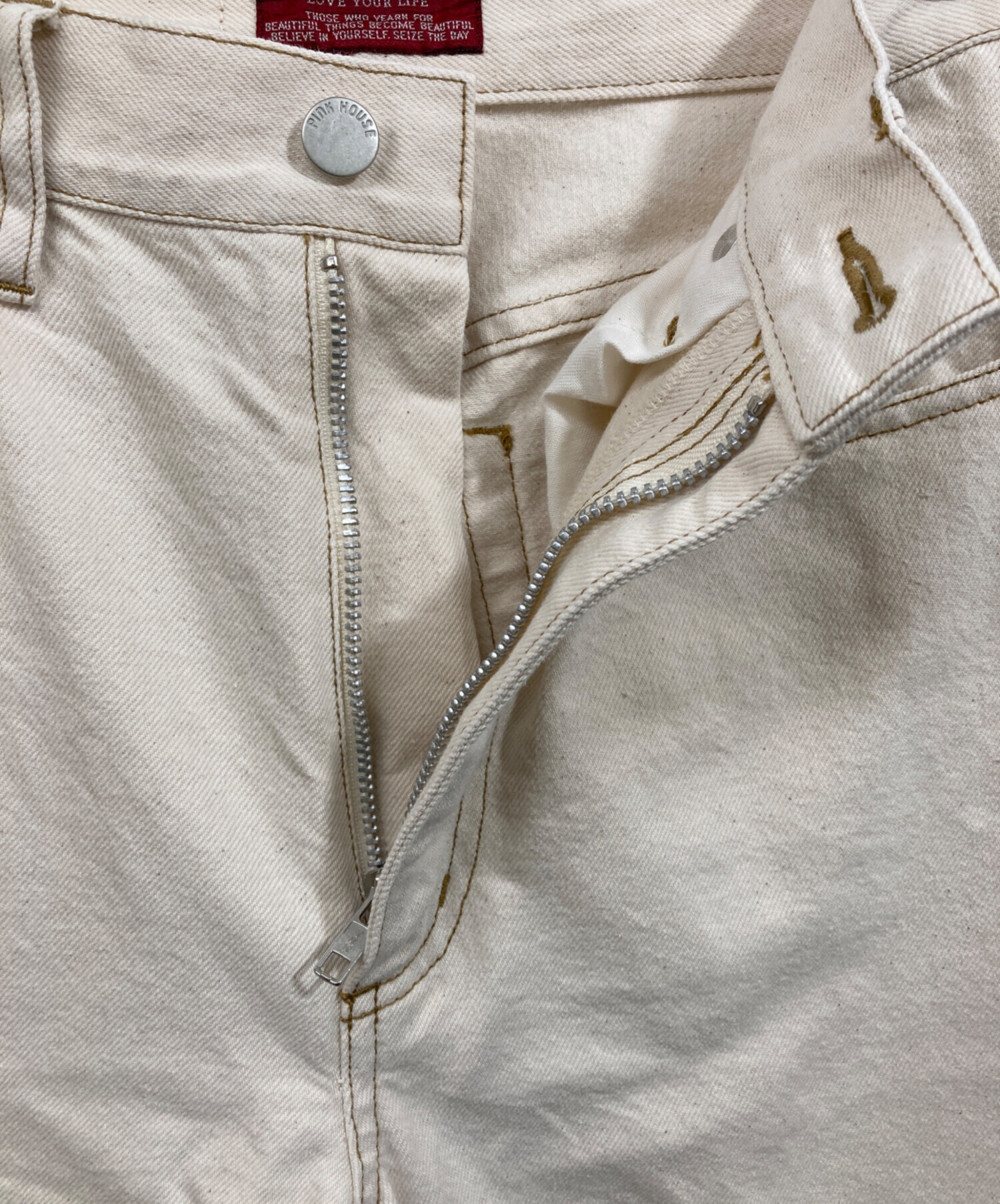 中古・古着通販】PINK HOUSE (ピンクハウス) CHERRY EMBROIDERY JEANES