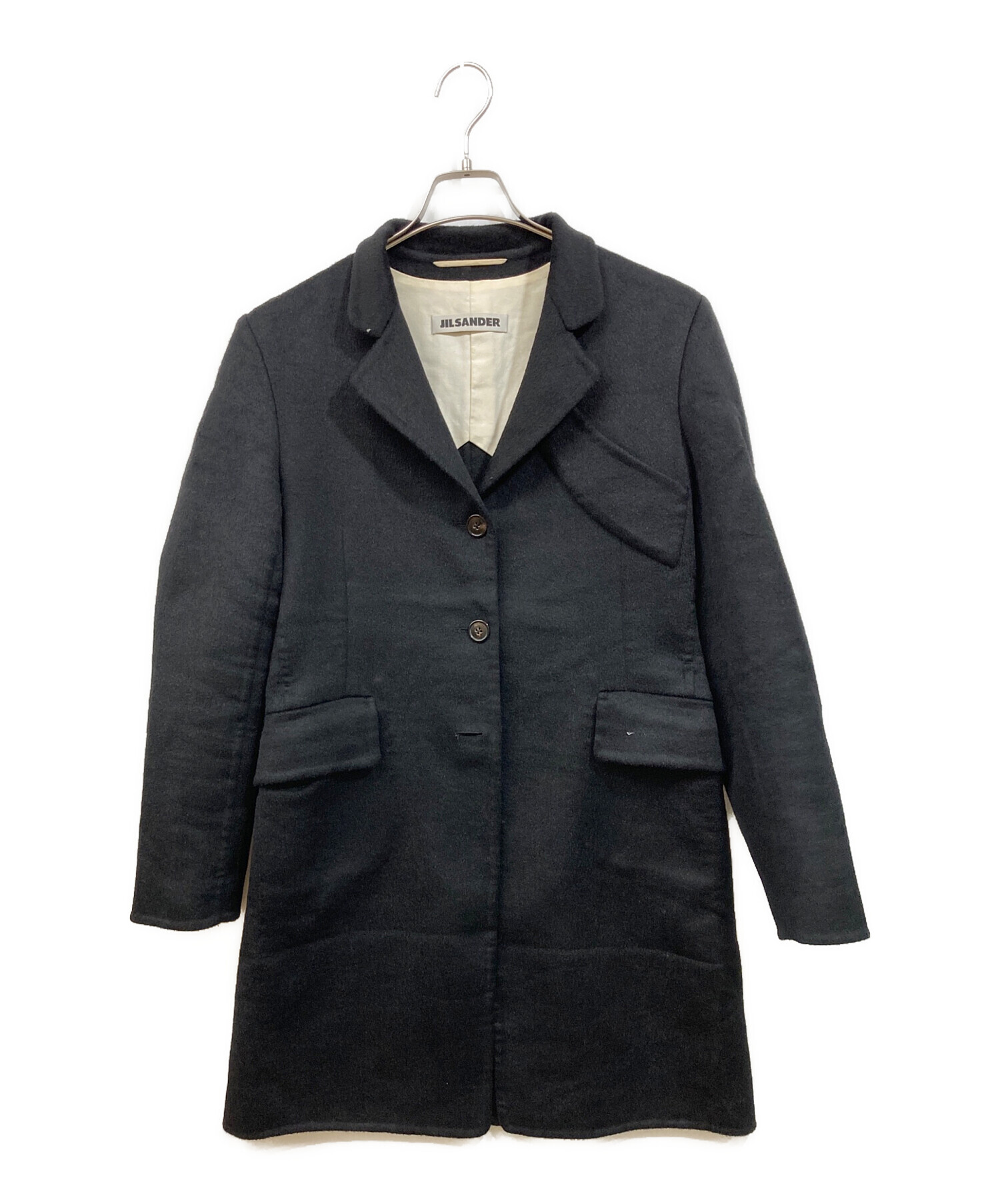 美品 JIL SANDER ジルサンダー ウールコート アンゴラ混 ロングコート  