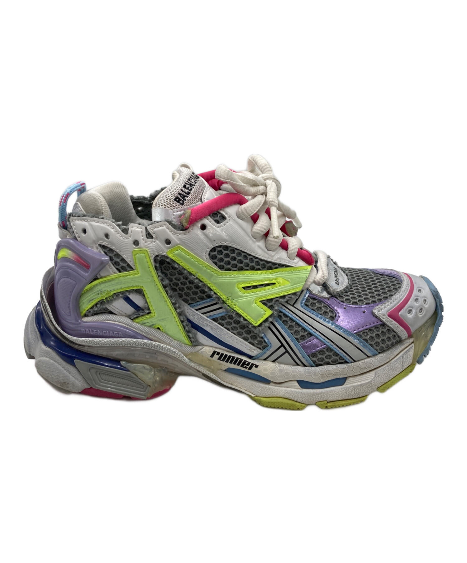 BALENCIAGA runner スニーカーサイズ40 グレー BALENCIAGA runner 40 グレー＆シルバー BALENCIAGA runner スニーカー