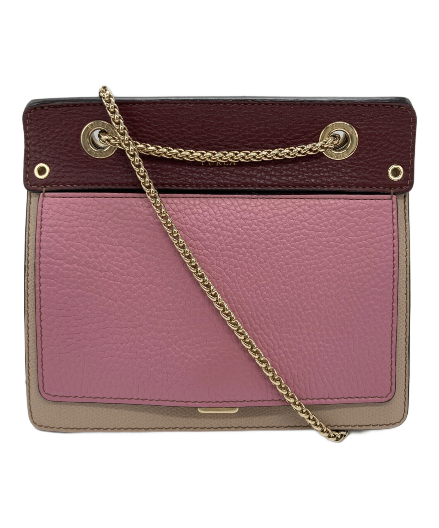 中古・古着通販】FURLA (フルラ) バイカラーチェーンショルダーバッグ