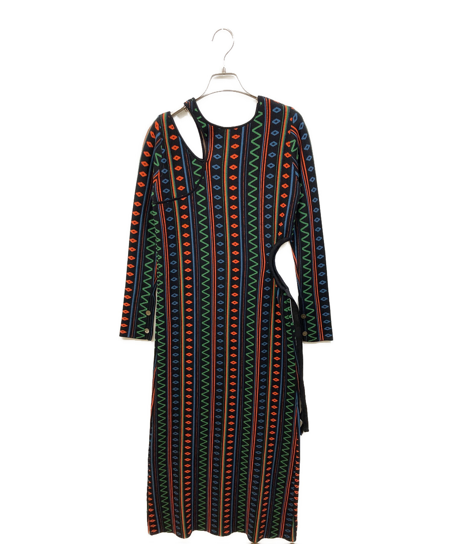 AMBERGLEAM アンバーグリーム　アートニットドレス　ワンピース　ロング AMBERGLEAM アンバーグリーム アートニットドレス ワンピース ロング