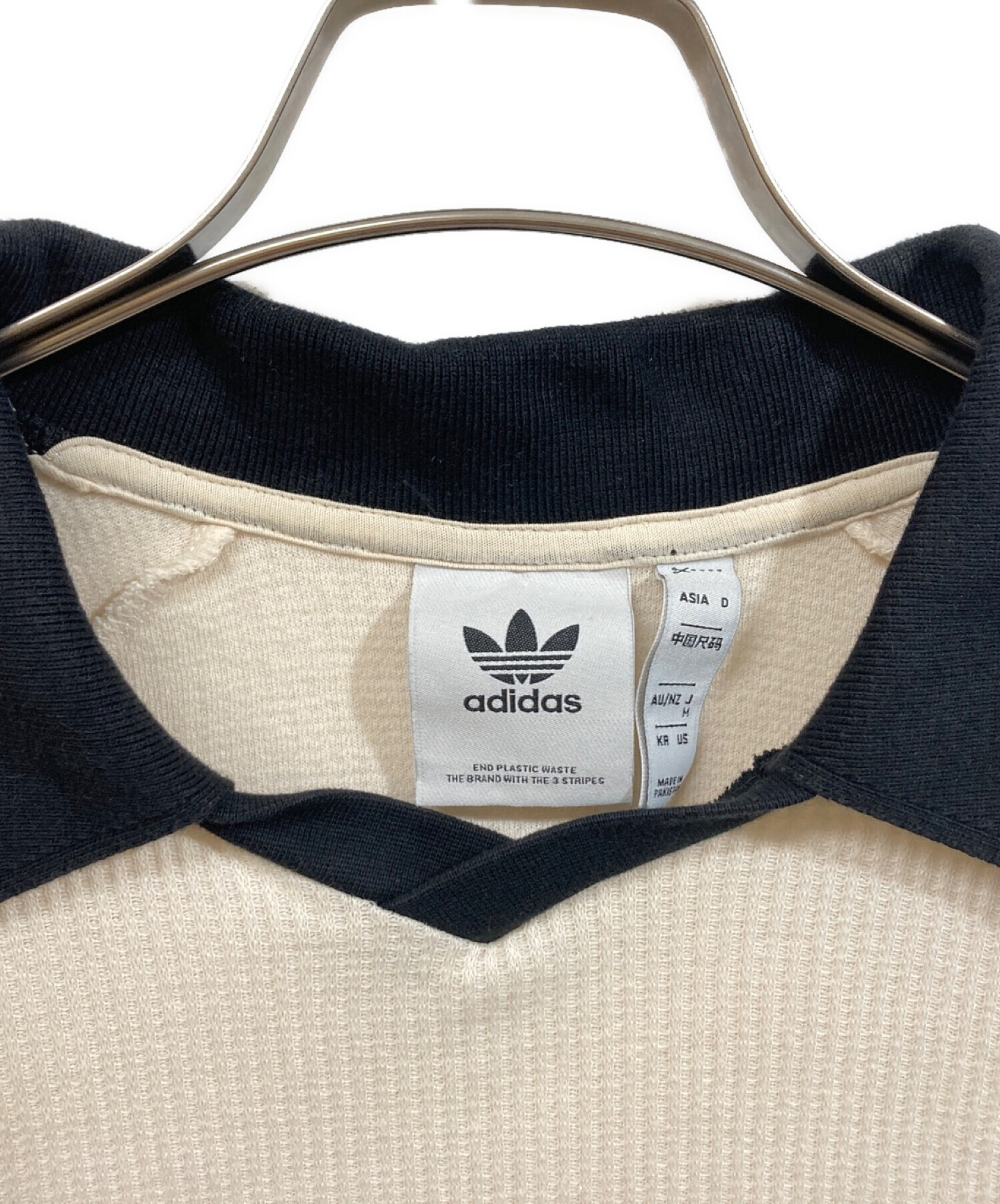 中古・古着通販】adidas (アディダス) WAFFLE POLO-WONDER アイボリー 