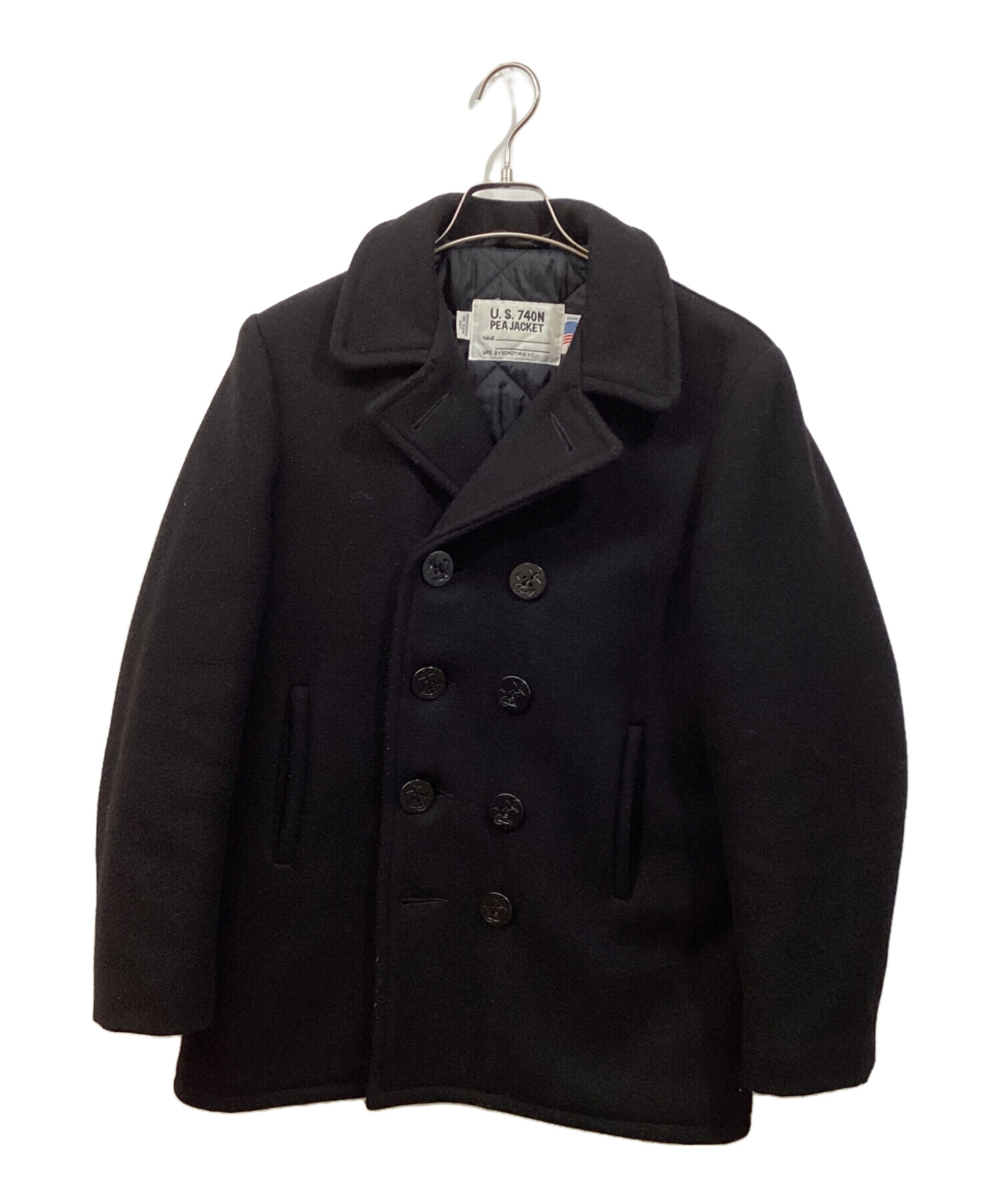 中古・古着通販】Schott (ショット) U.S.740N Pコート ブラック サイズ
