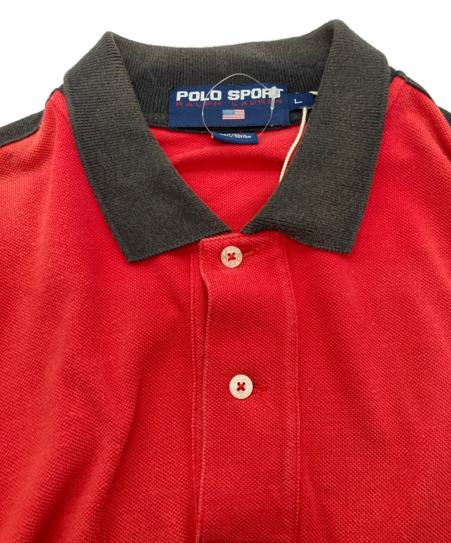 中古・古着通販】POLO SPORT (ポロスポーツ) 90'sポロシャツ レッド