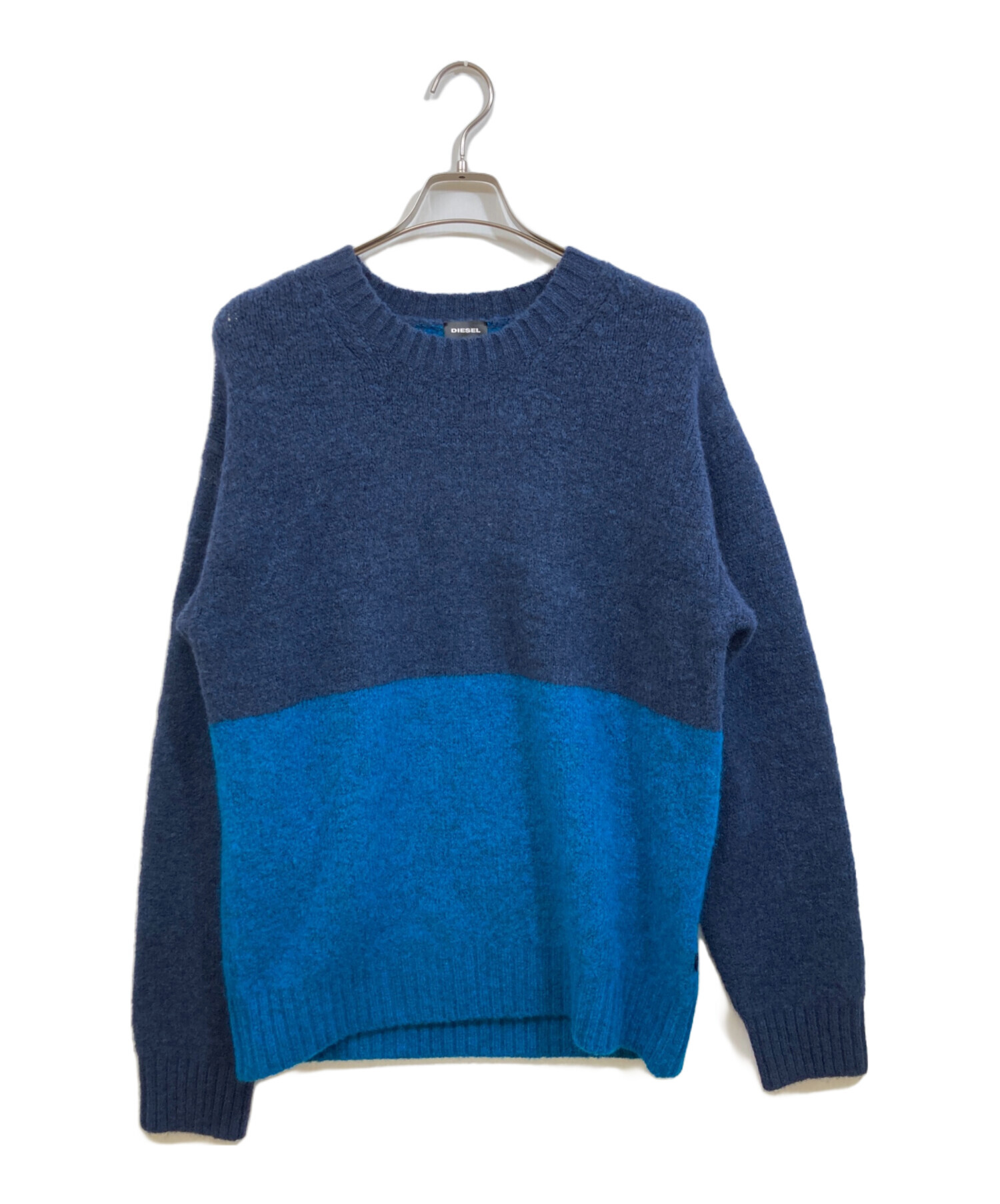 中古・古着通販】DIESEL (ディーゼル) クルーネックニット ブルー 