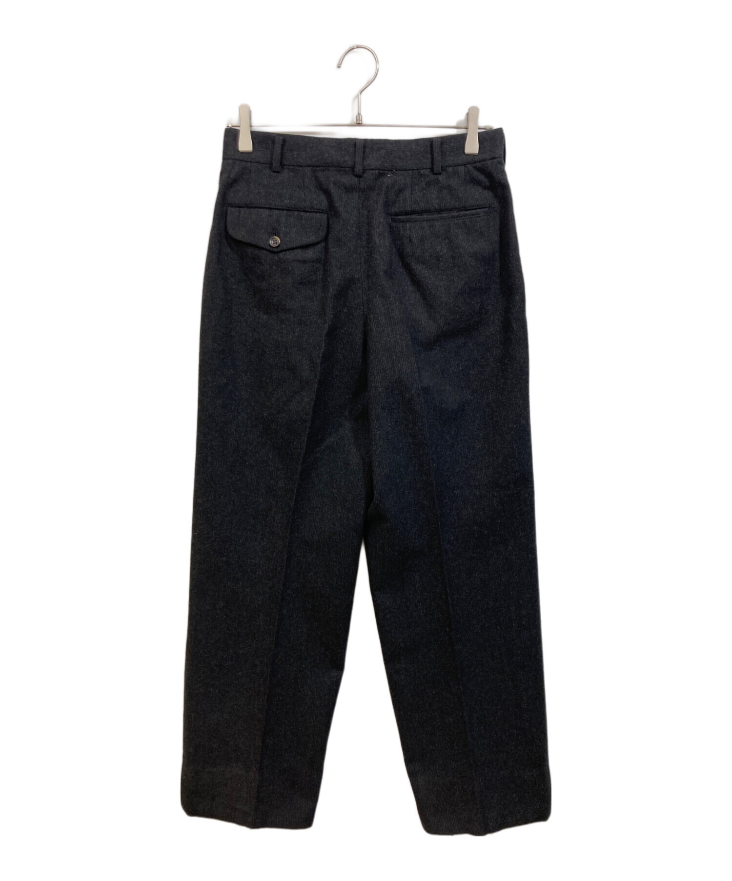 COMME des GARCONS HOMME スラックスパンツ ウール ストライプ 黒