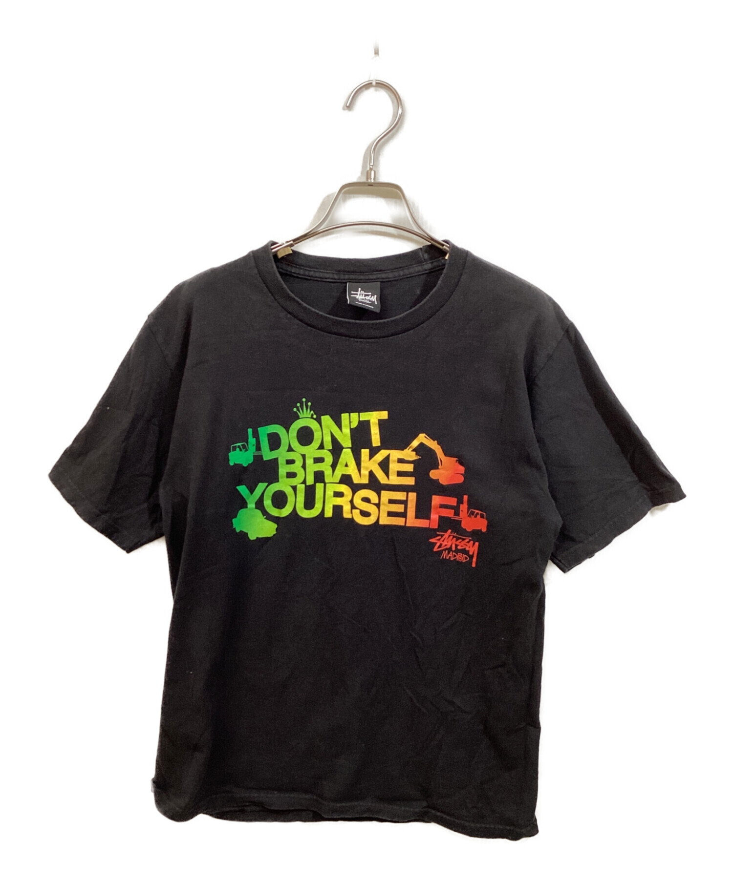 中古・古着通販】stussy (ステューシー) プリントTシャツ ブラック 