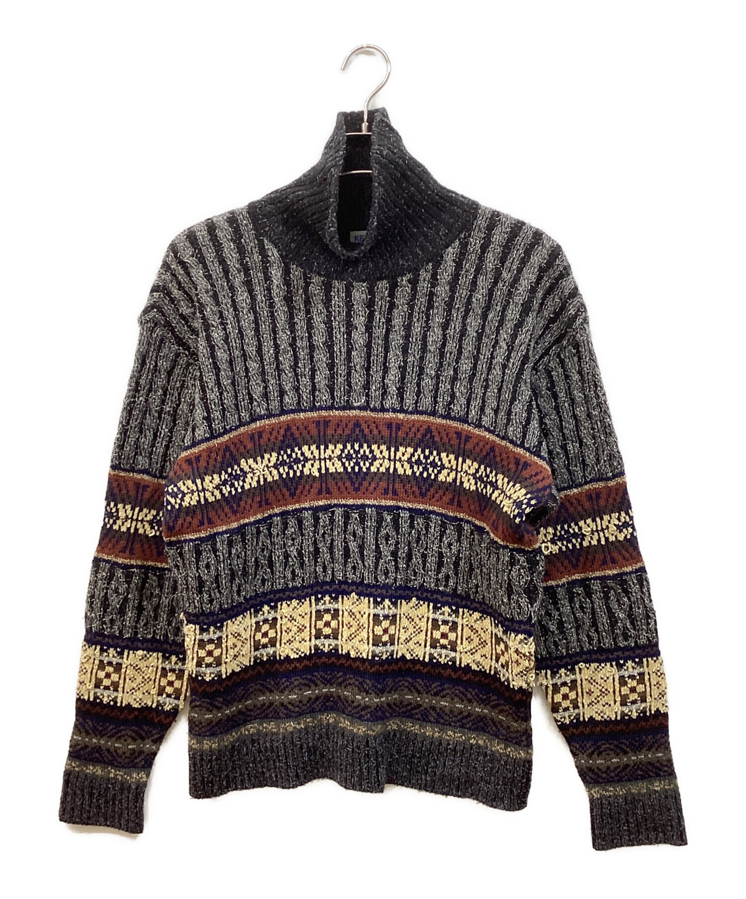 中古・古着通販】KENZO (ケンゾー) タートルネックニット ブラック 