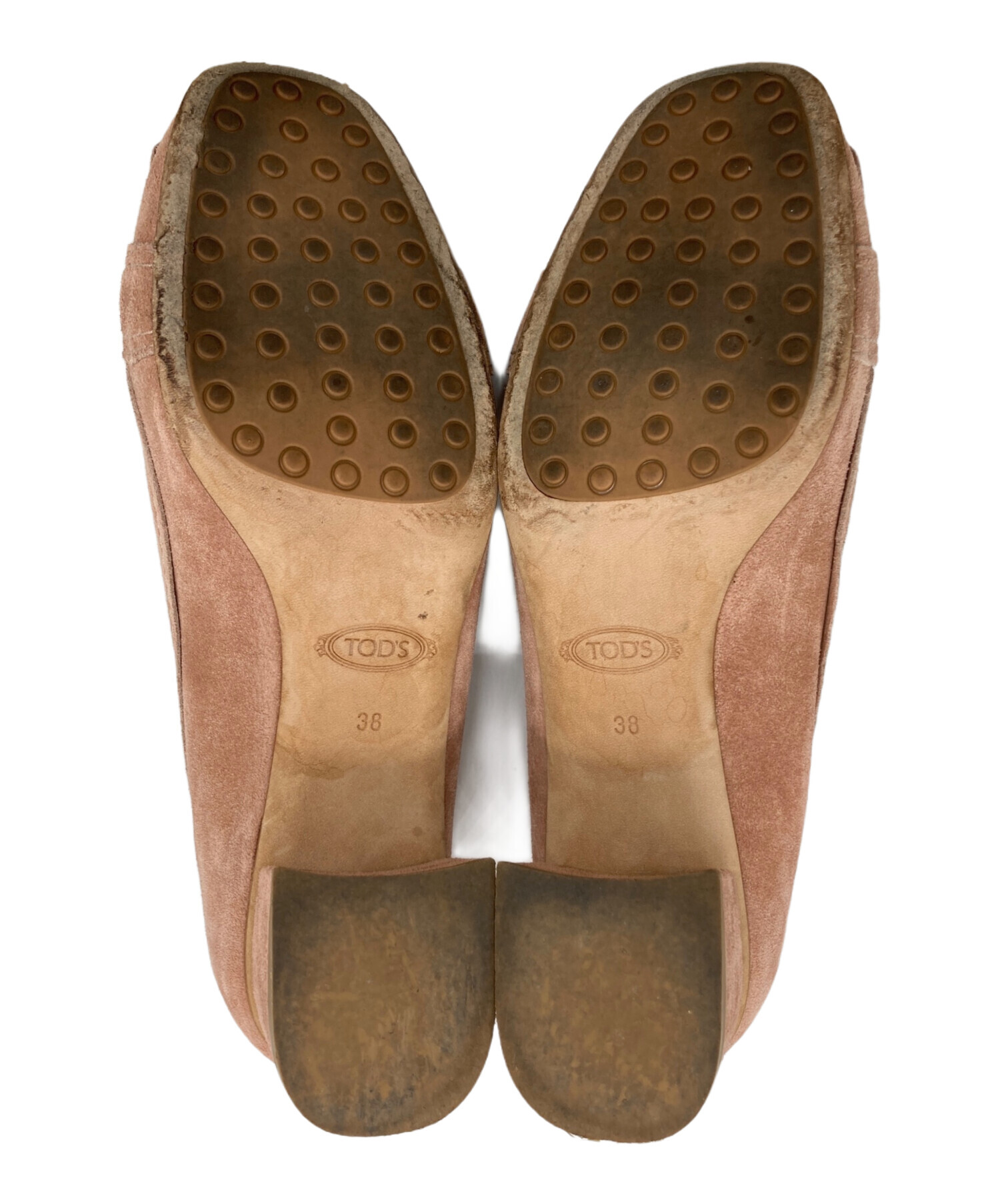 中古・古着通販】TOD'S (トッズ) スウェードモカシンパンプス ピンク