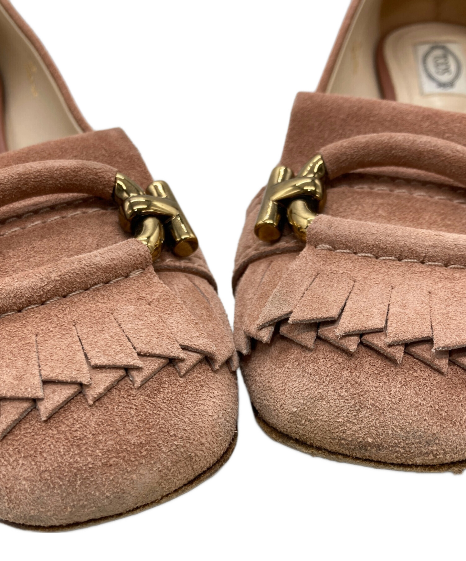 中古・古着通販】TOD'S (トッズ) スウェードモカシンパンプス ピンク