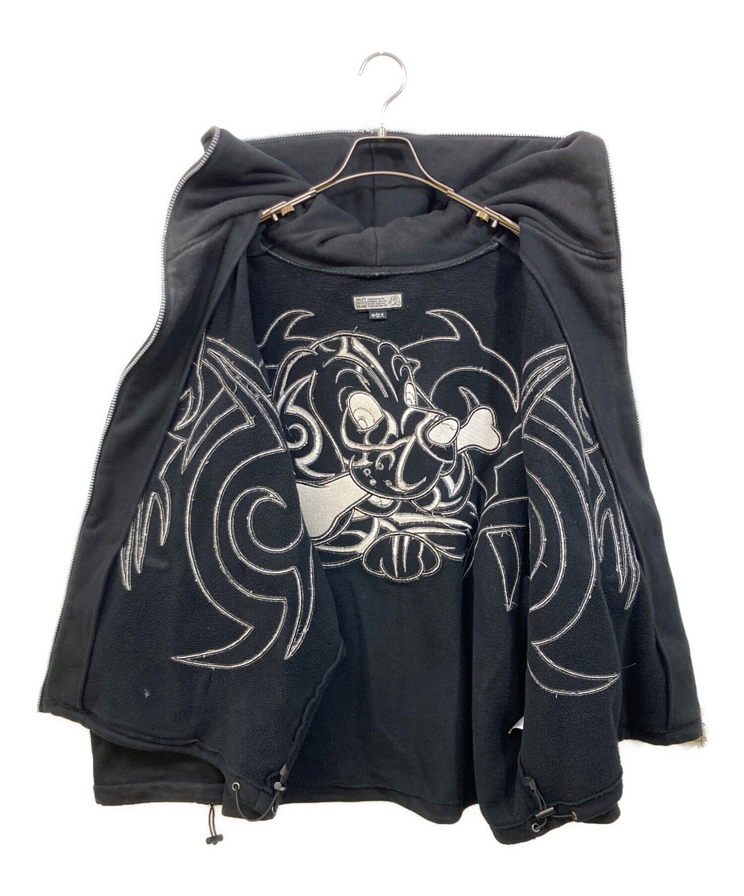 GALFY (ガルフィー) 部族系ダブダブパーカー BLACK 中型犬(M) 予約商品】GALFY (ガルフィー) 部族系ダブダブパーカー BLACK