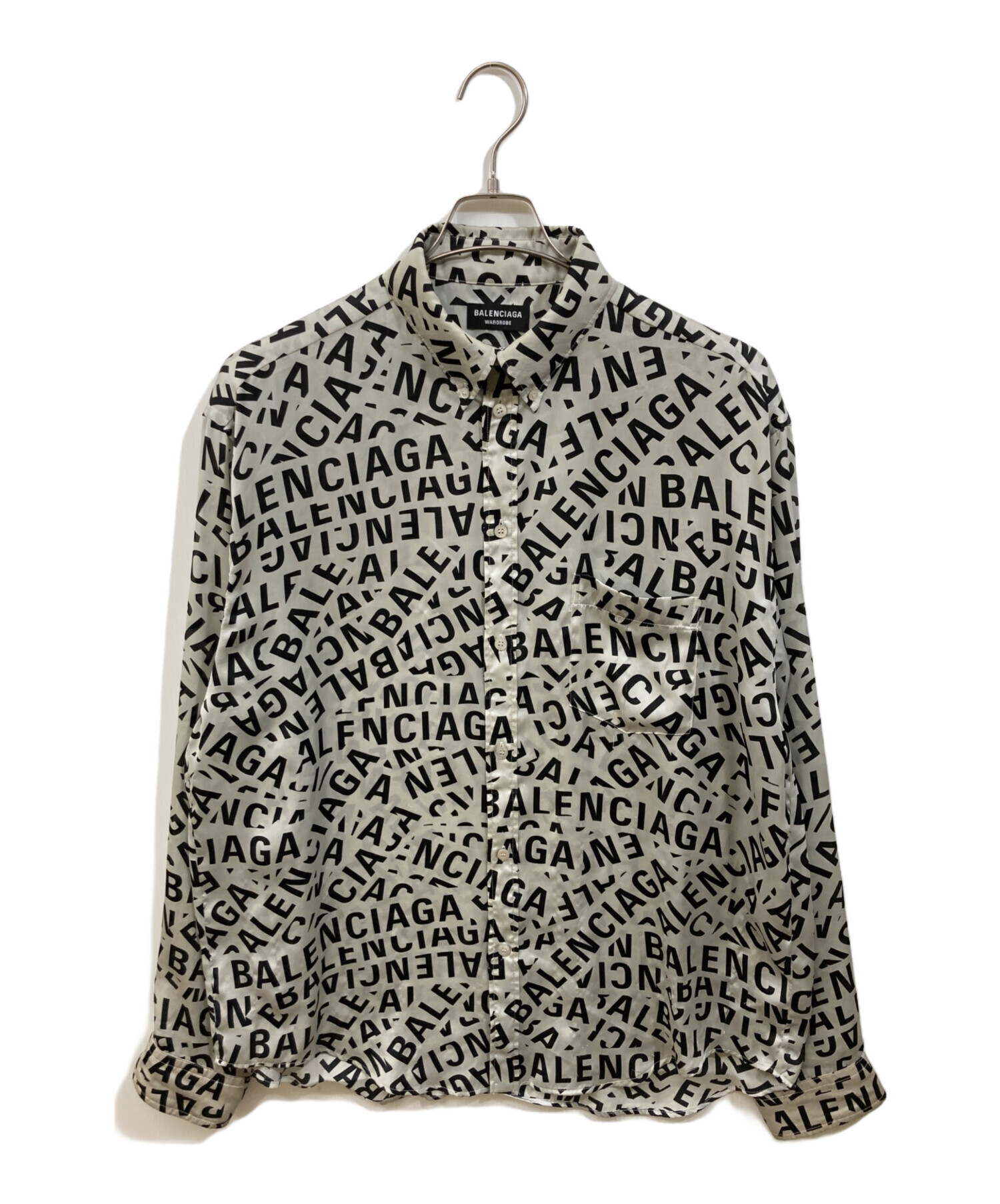 中古・古着通販】BALENCIAGA (バレンシアガ) ロゴオーバーサイズシャツ 