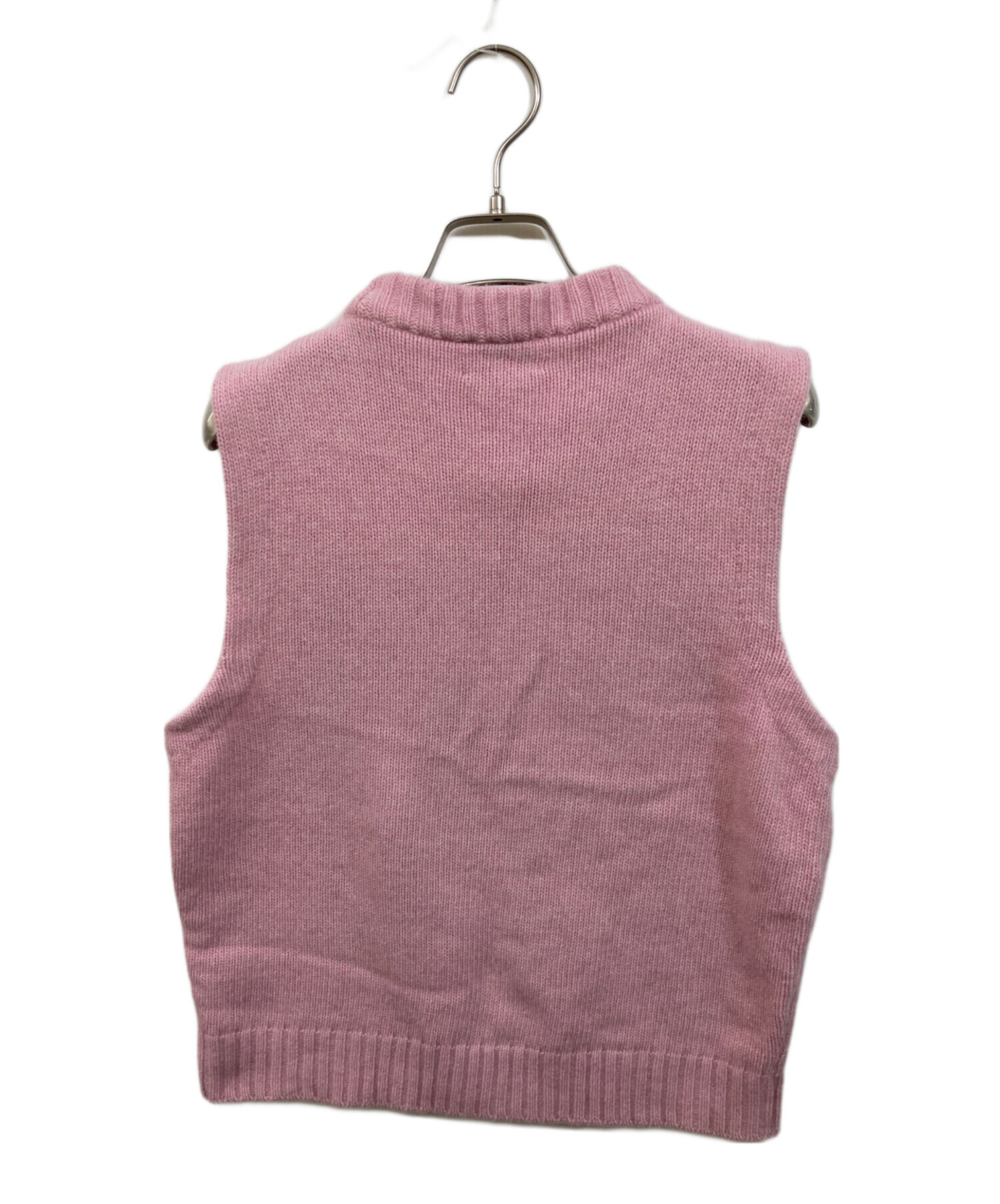 中古・古着通販】Ganni (ガニー) ニットベスト ピンク サイズ:S