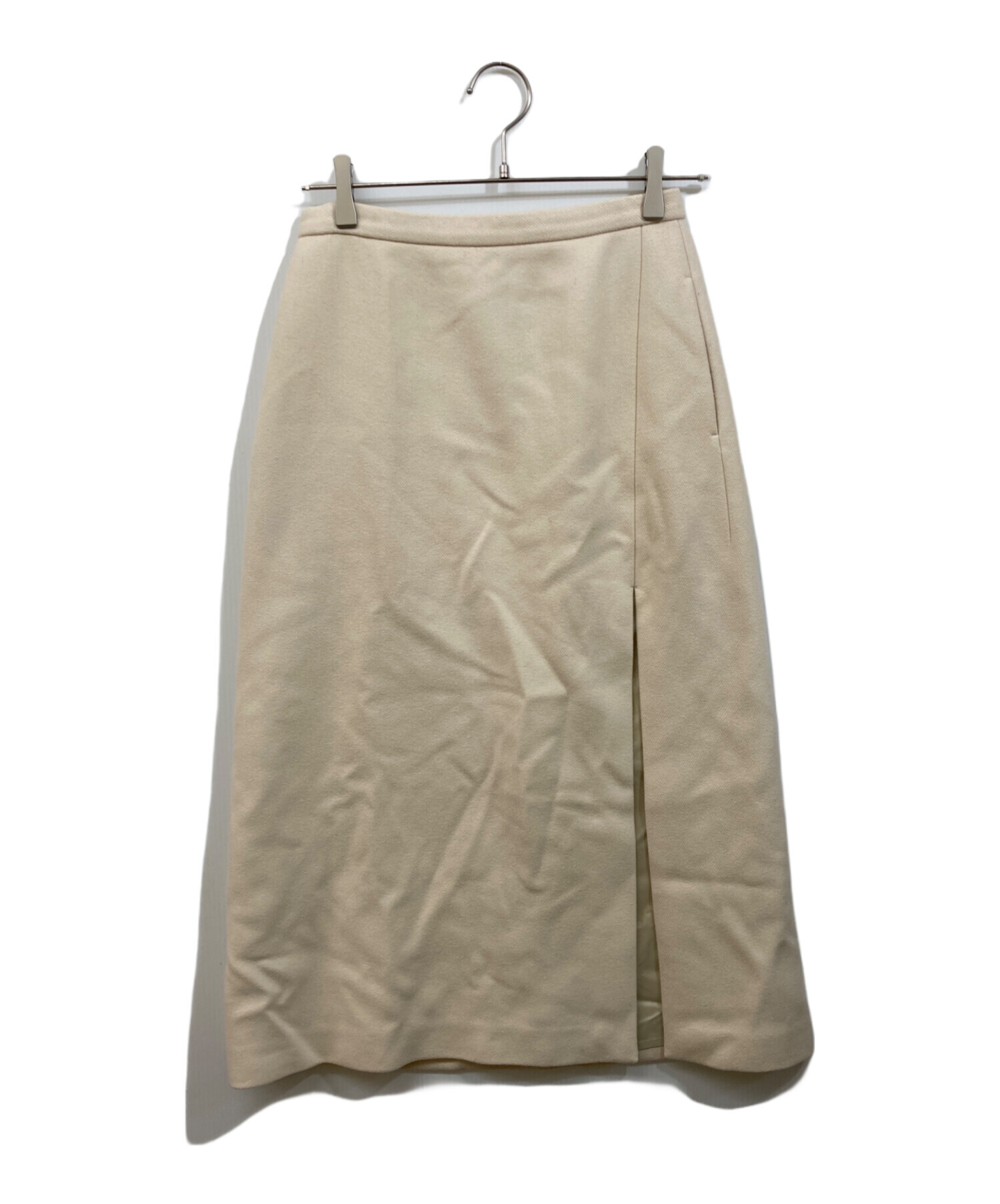 【美品】AURALEE オーラリー SLIT SKIRT 中古・古着通販】AURALEE (オーラリー) MELTON SLIT SKIRT ベージュ