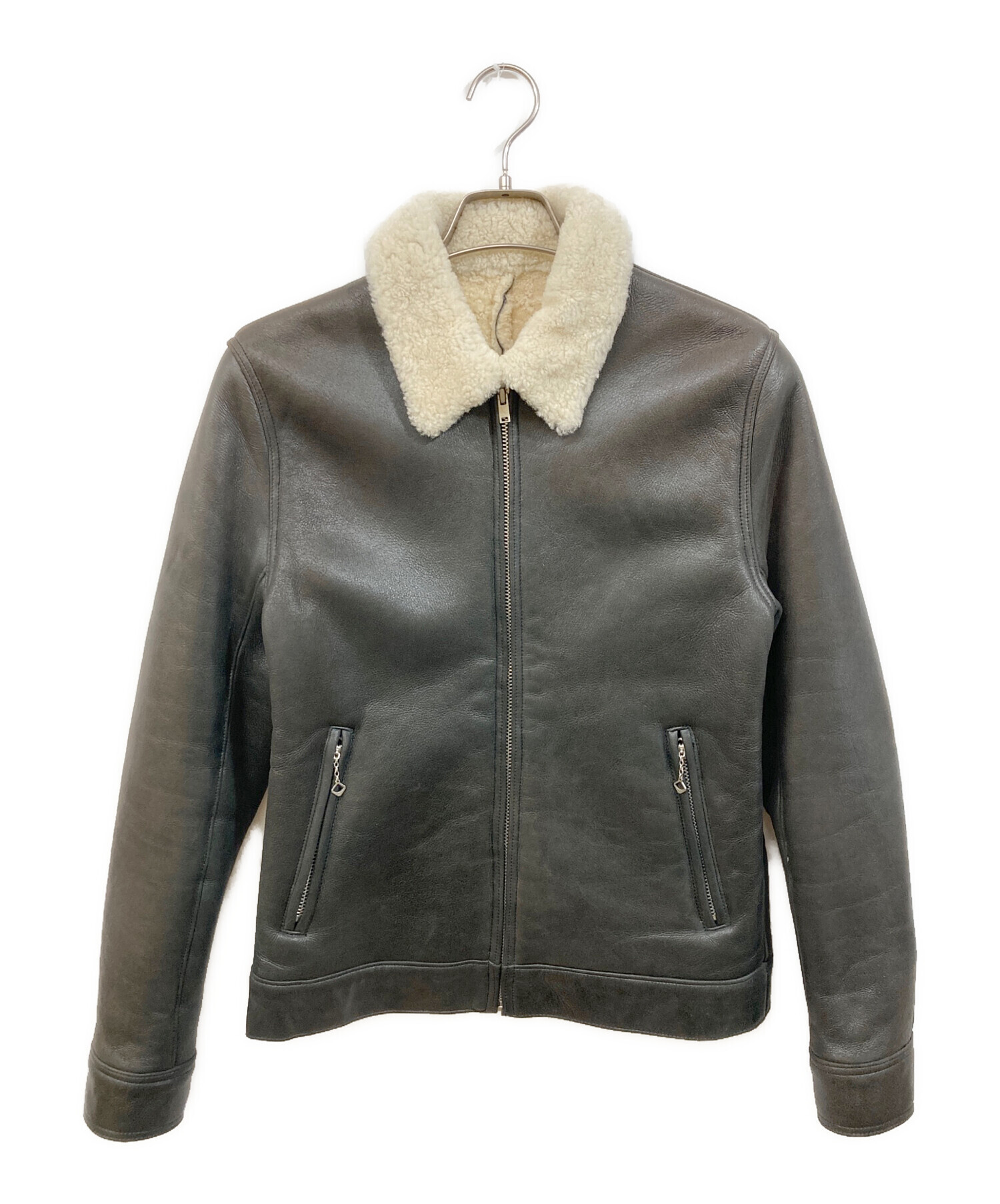 シープスキン ボア付きジャケット ダークブラウン 中古・古着通販】WACKO MARIA (ワコマリア) シープスキン ムートン