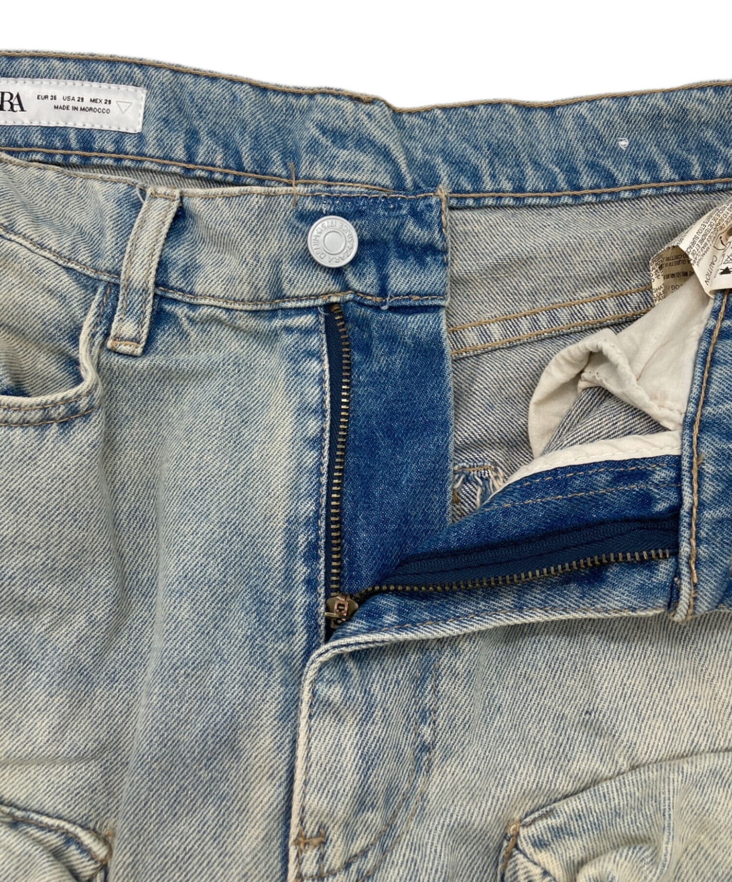 中古・古着通販】ZARA (ザラ) デニムカーゴパンツ インディゴ サイズ