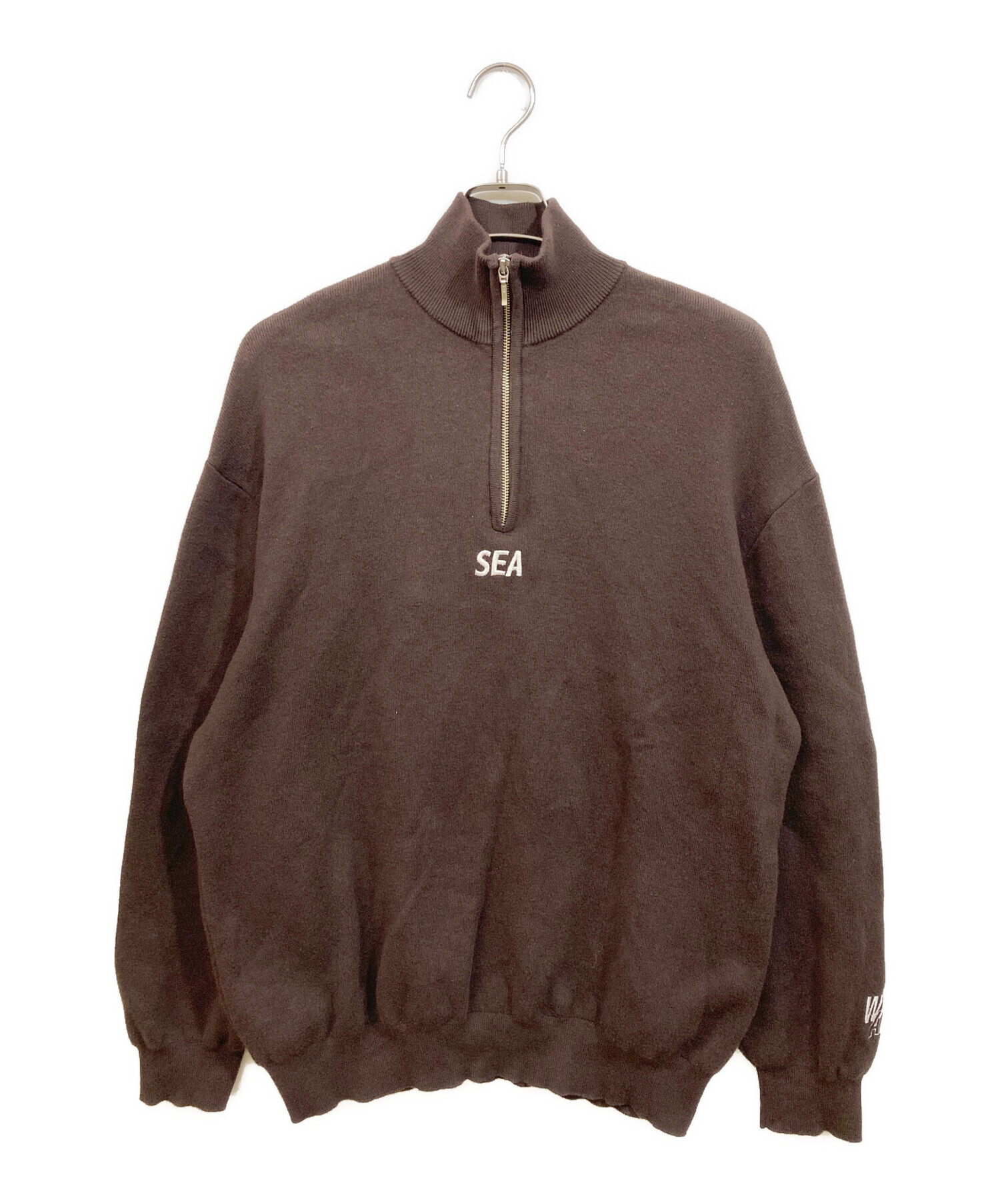 ウィンダンシーニット 中古・古着通販】WIND AND SEA (ウィンダンシー) HALF ZIP COTTON