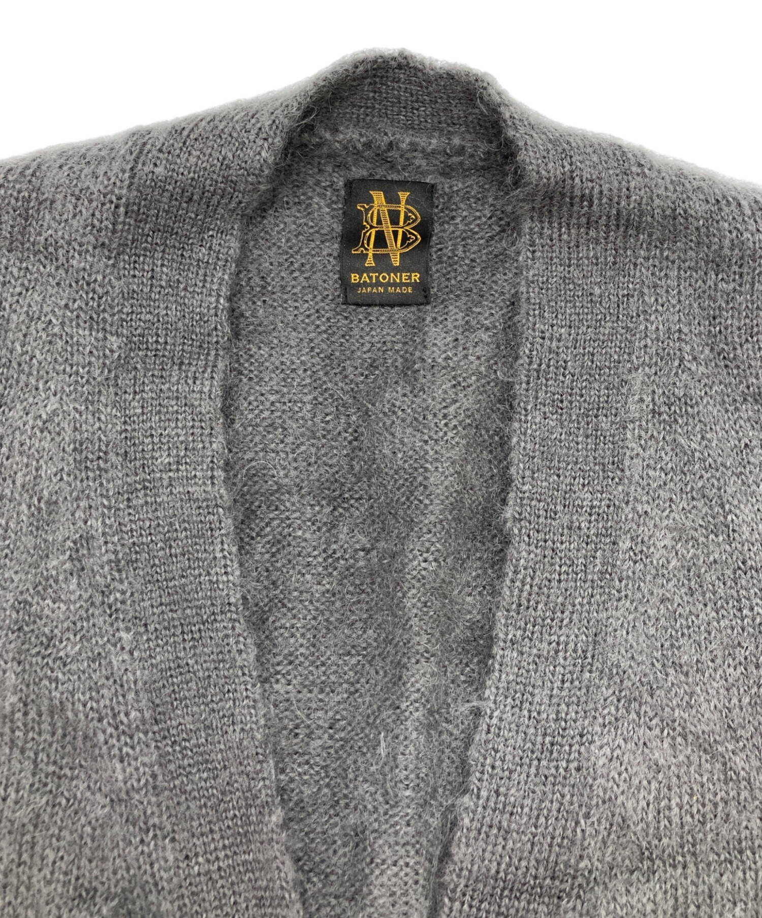 中古・古着通販】BATONER (バトナ―) PURE MOHAIR100% V CARDIGAN 