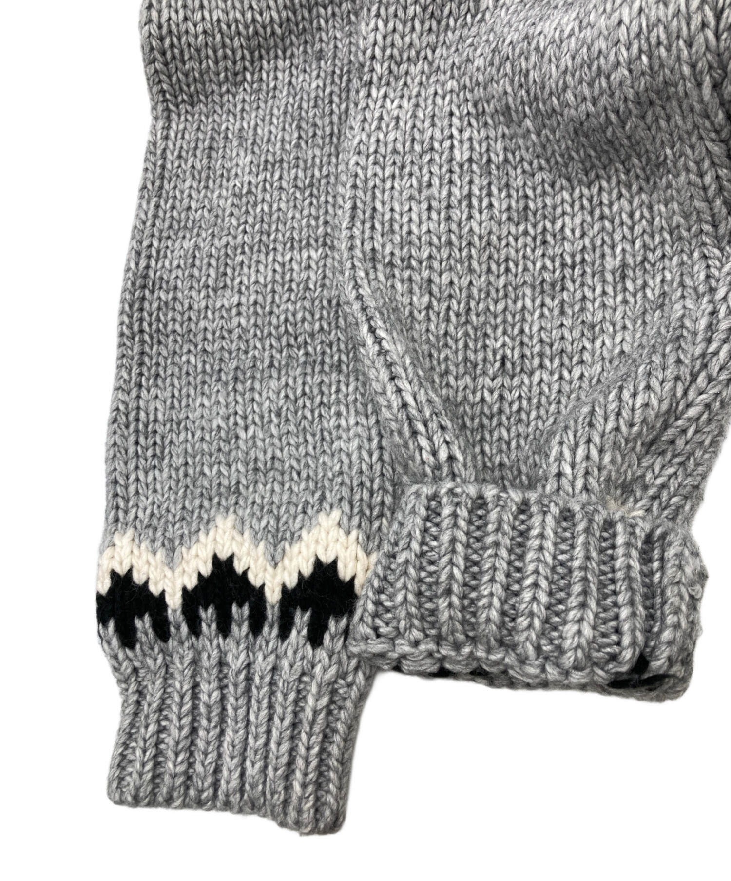 中古・古着通販】epine (エピヌ) bijou Nordic knit グレー サイズ