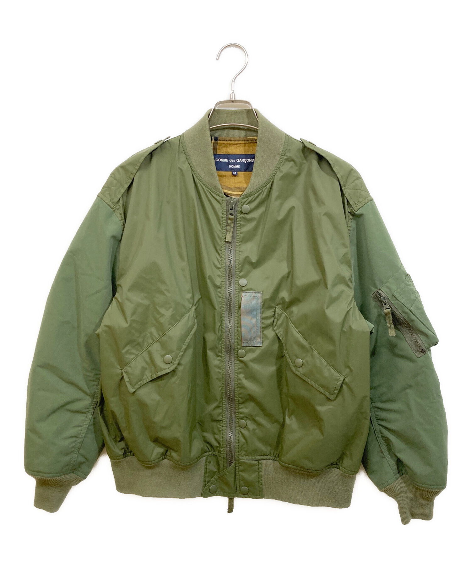 COMME des GARÇONS HOMME MA-1ジャケット M オリーブ 中古・古着通販】COMME des GARCONS HOMME (コムデギャルソン オム