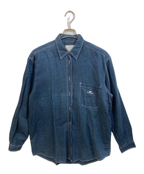 90s Giorgio Armani リネン ノーカラー シャツ ヴィンテージ 90s Giorgio Armani リネン ノーカラー シャツ ヴィンテージ 90s
