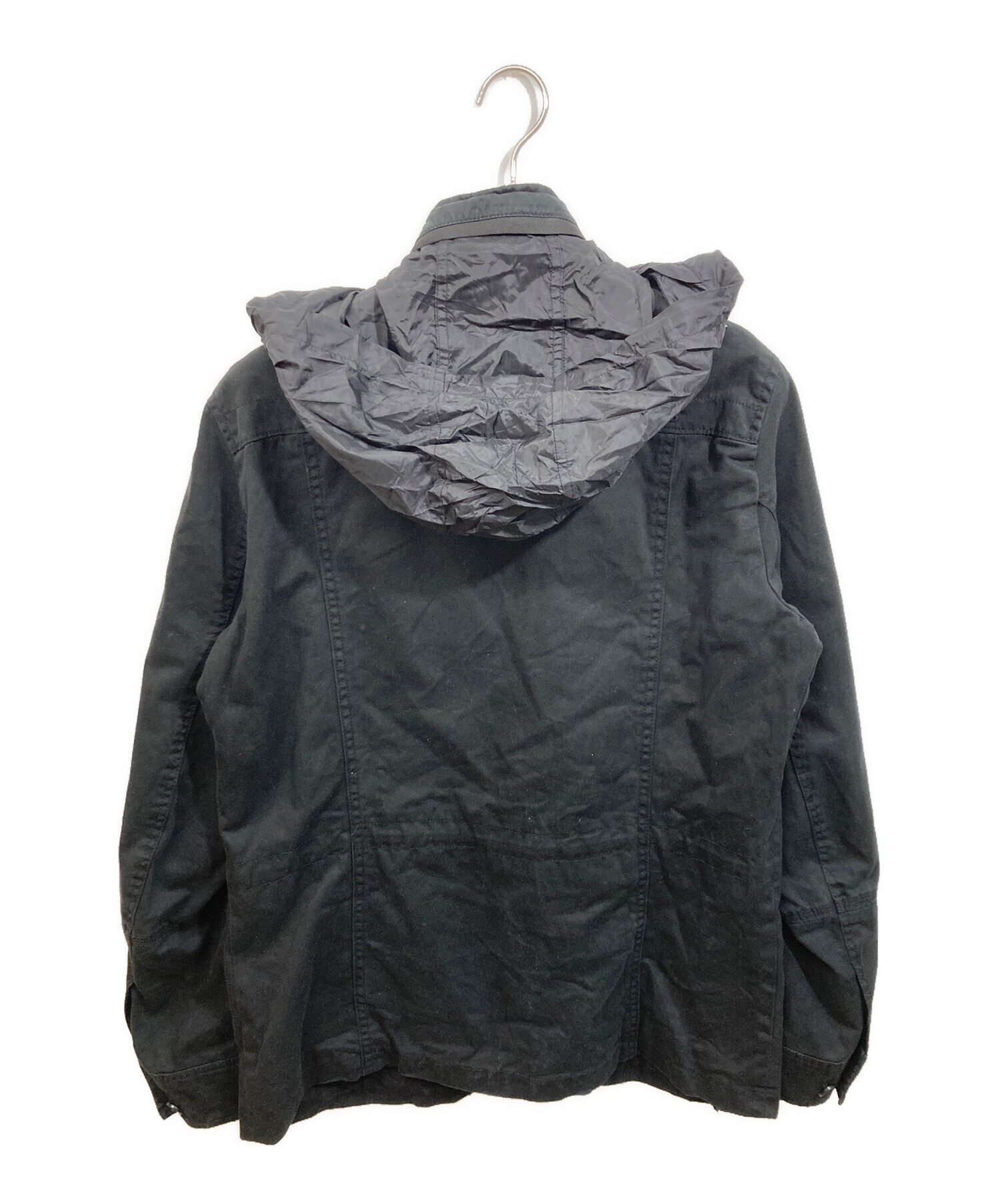 中古・古着通販】DIESEL (ディーゼル) ミリタリージャケット ブラック 