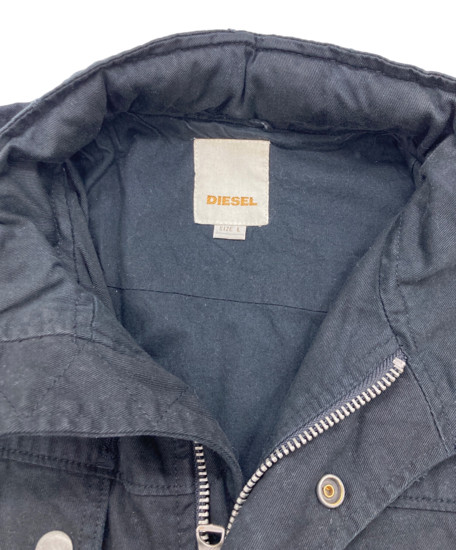 中古・古着通販】DIESEL (ディーゼル) ミリタリージャケット ブラック 