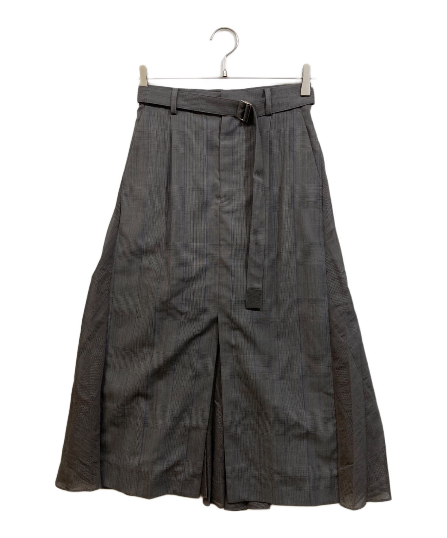 sacai サカイ プリーツ スカート 中古・古着通販】sacai (サカイ) グレンチェックプリーツスカート