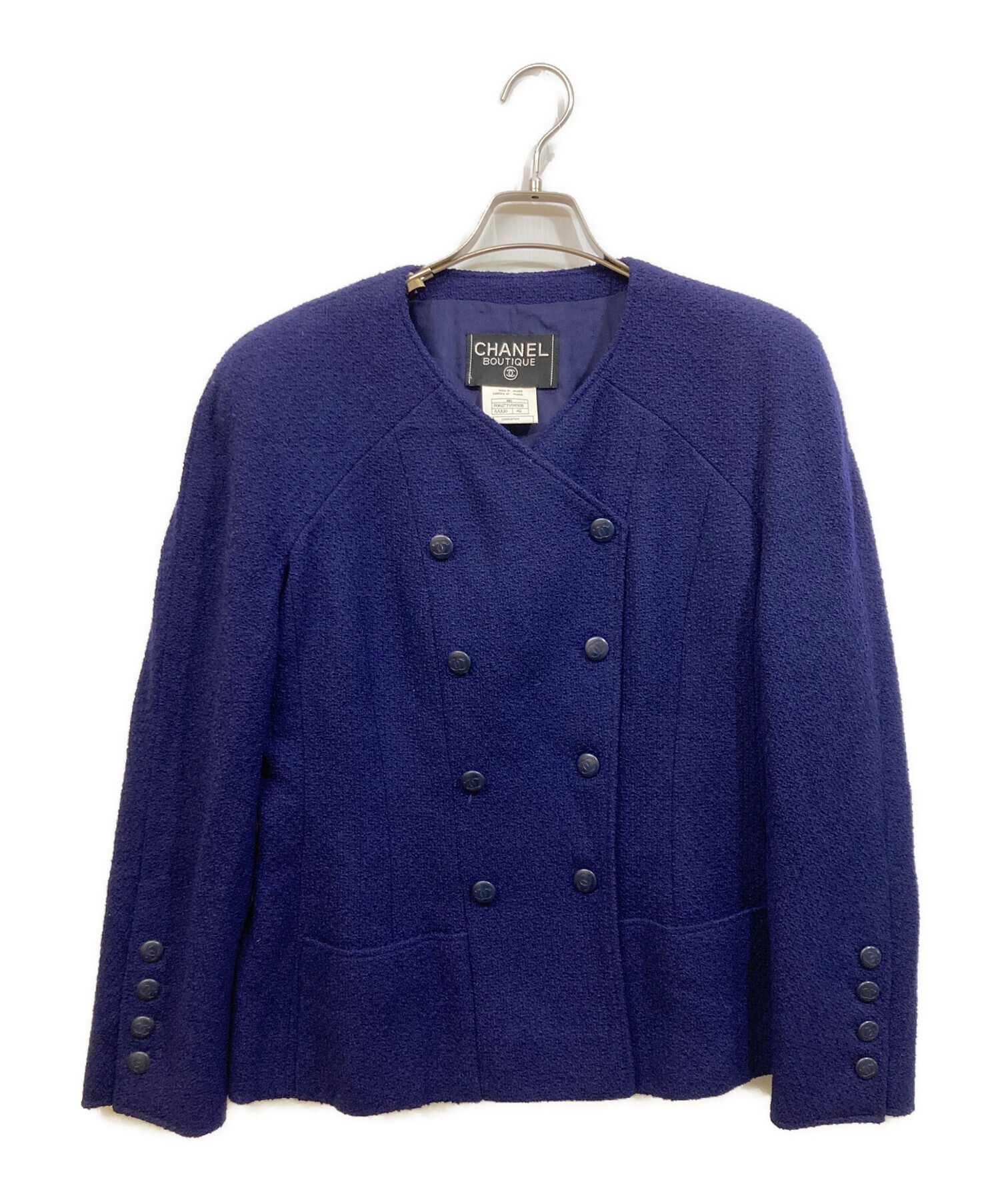 中古・古着通販】CHANEL (シャネル) シルク混 ツイードジャケット 