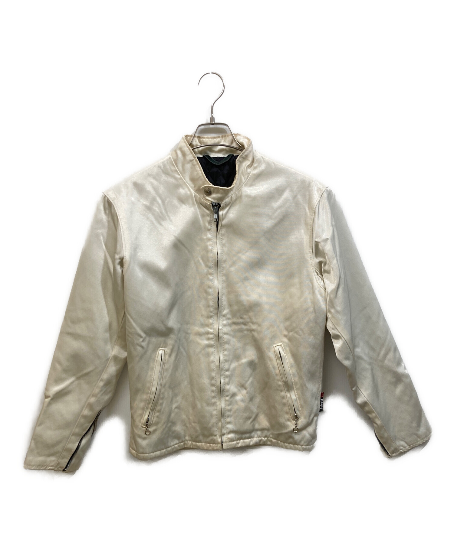 中古・古着通販】Schott (ショット) バイカージャケット ホワイト 