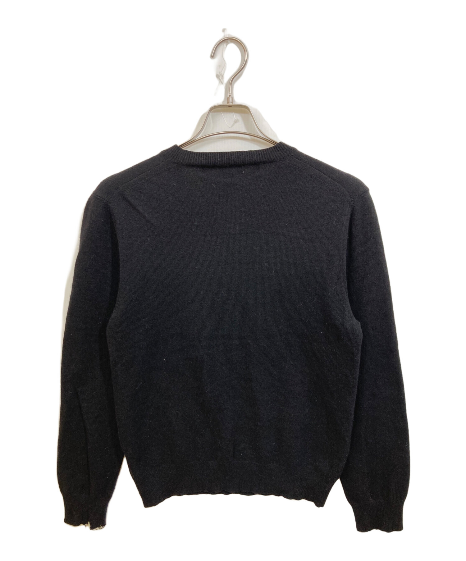 PLAY COMME des GARCONSのVネックニットセーター　Sサイズ コムデギャルソン☆インベーダーVネックセーター CDG Play (COMME des