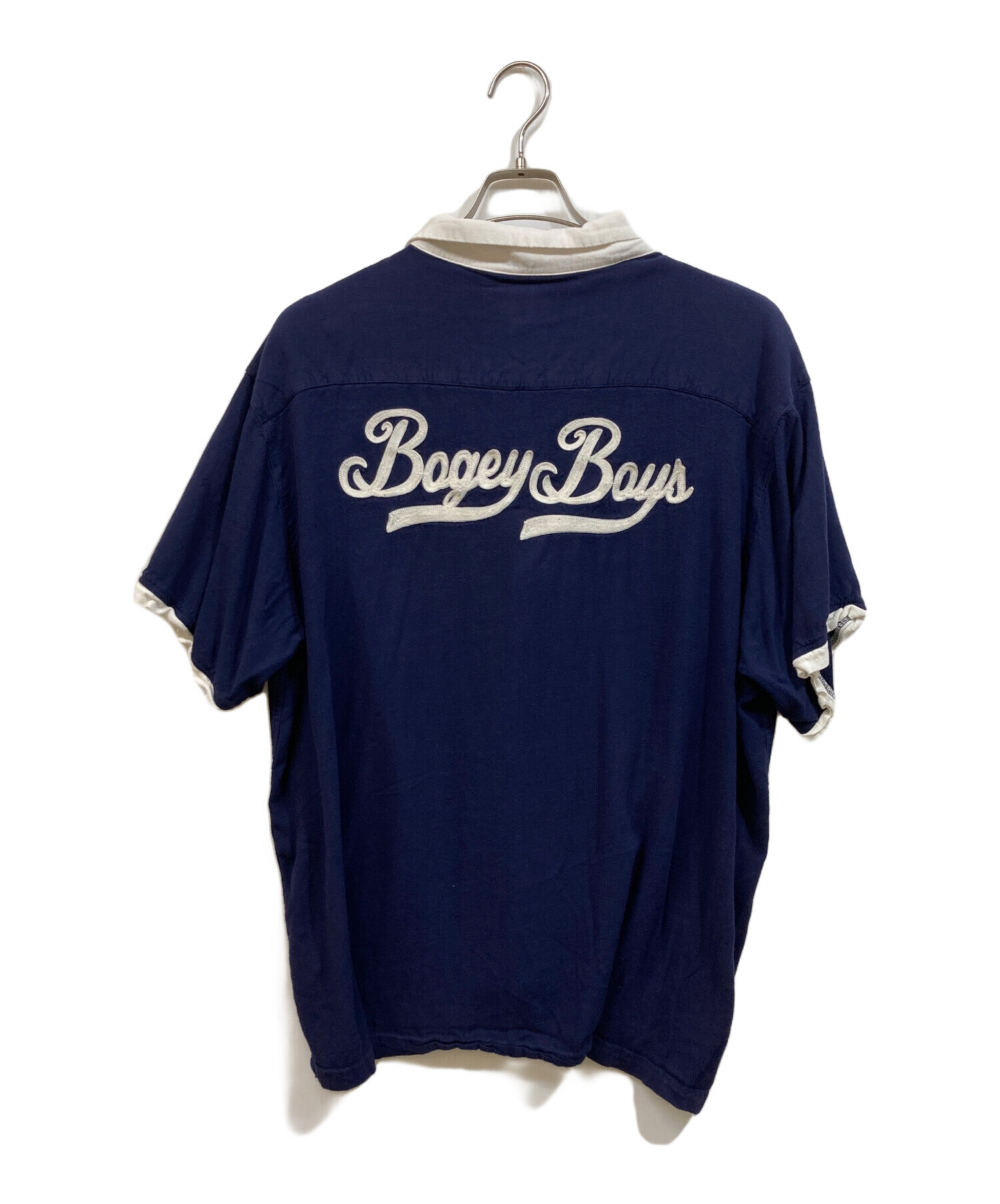 Bogey Boys ネイビー Mサイズ シャツ　日本未入荷 中古・古着通販】Bogey Boys (ボギーボーイズ) ロゴ刺繍シャツ