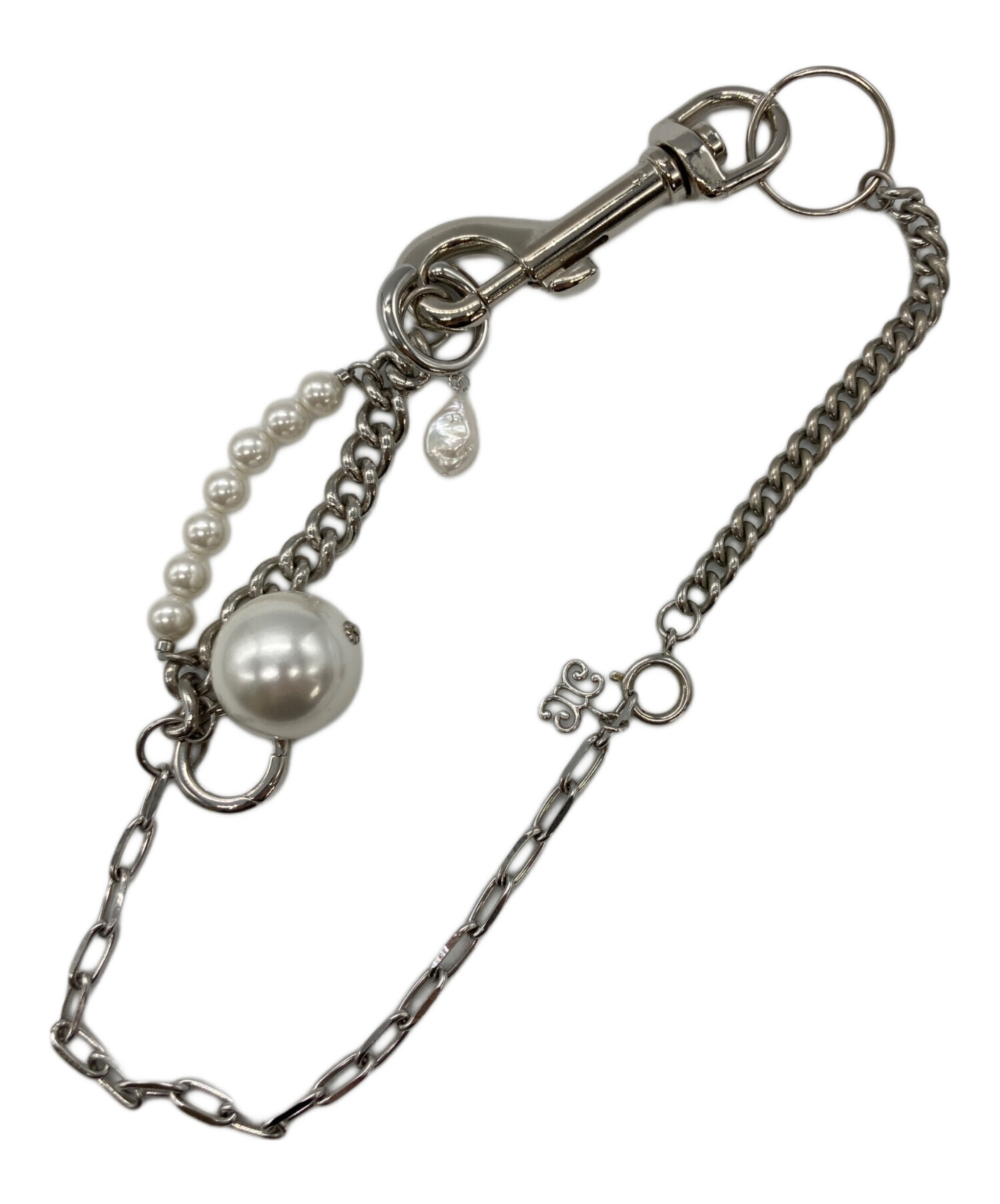 galbeパール チェーン ネックレス 中古・古着通販】GALBE (ガルブ) パールチェーンネックレス シルバー