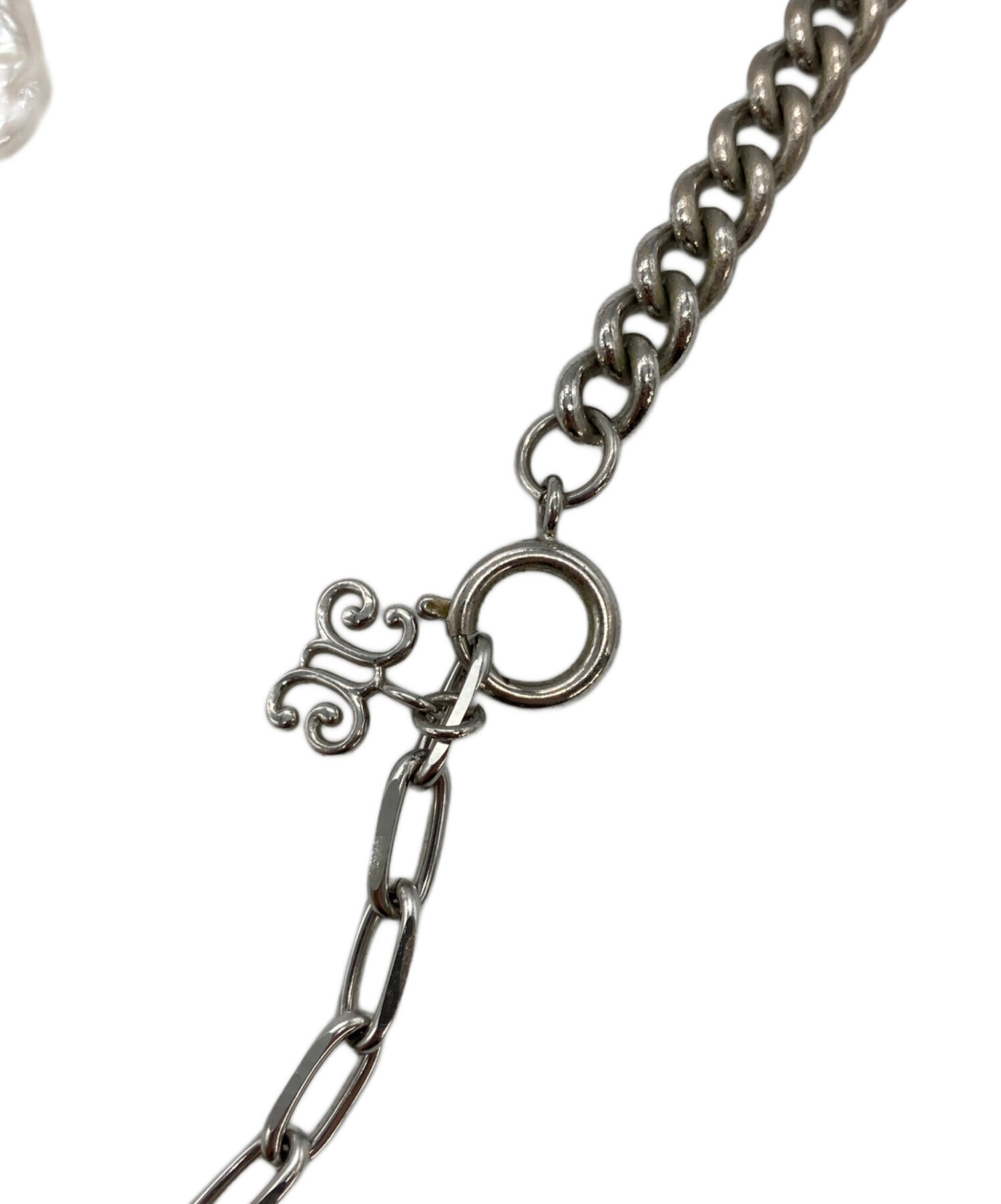 中古・古着通販】GALBE (ガルブ) パールチェーンネックレス シルバー