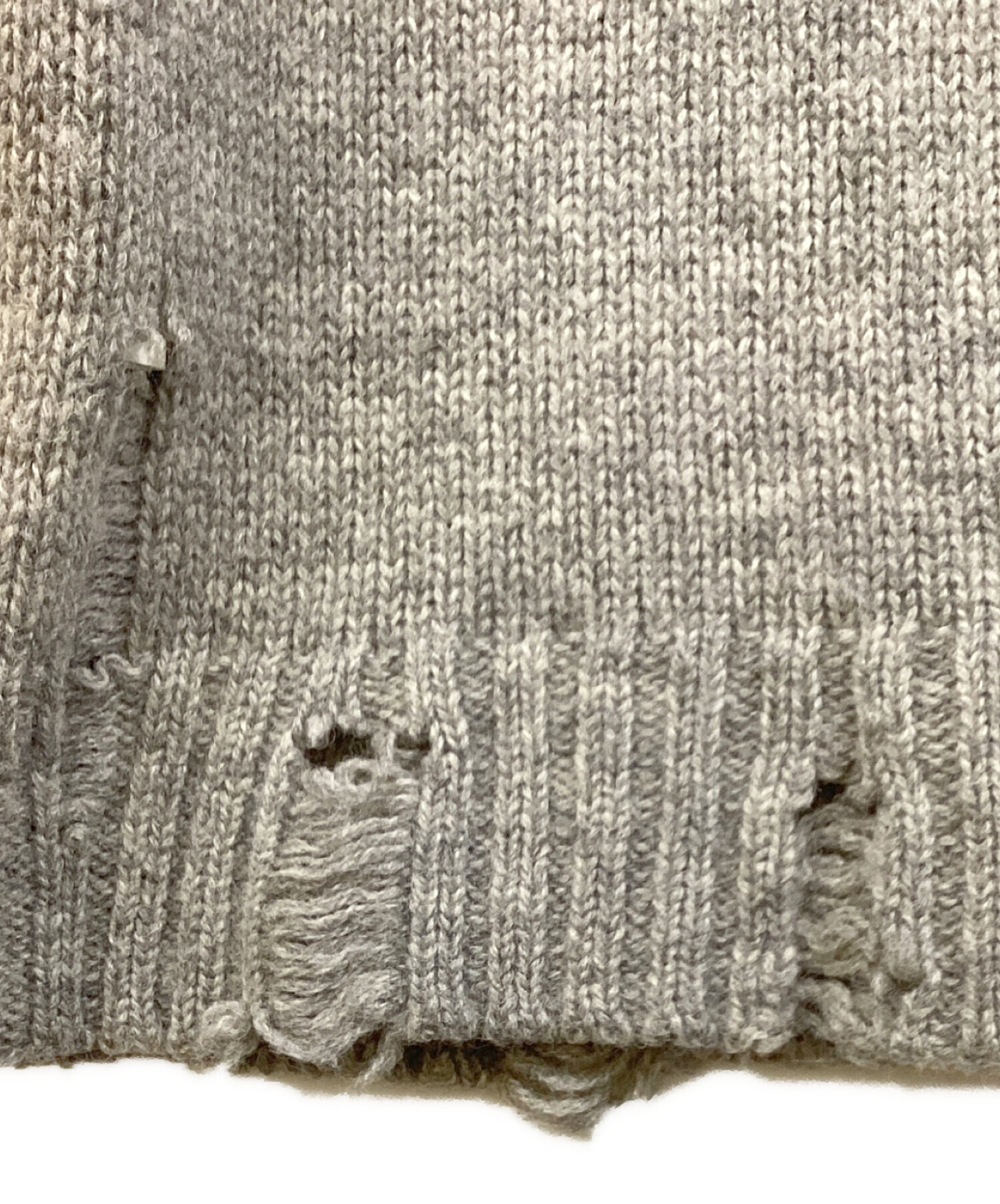 中古・古着通販】UNUSED (アンユーズド) 3G Crew neck damage knit