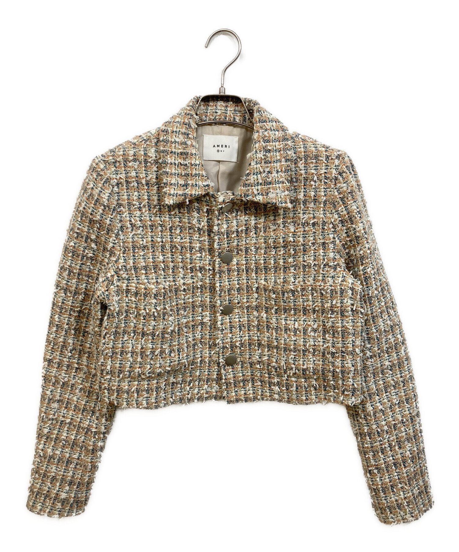 中古・古着通販】AMERI (アメリ) PLAYFUL TWEED JACKET ベージュ