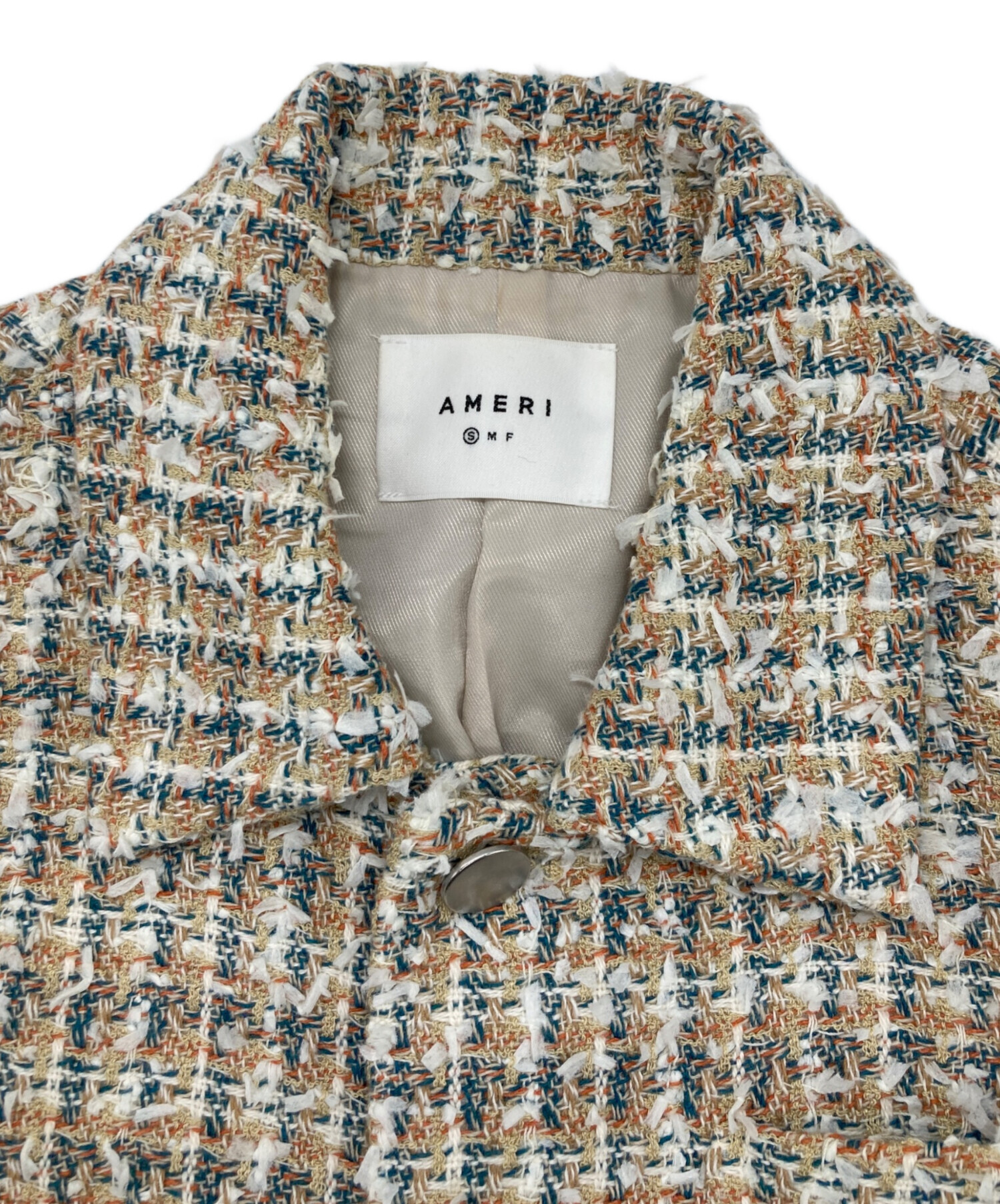 中古・古着通販】AMERI (アメリ) PLAYFUL TWEED JACKET ベージュ