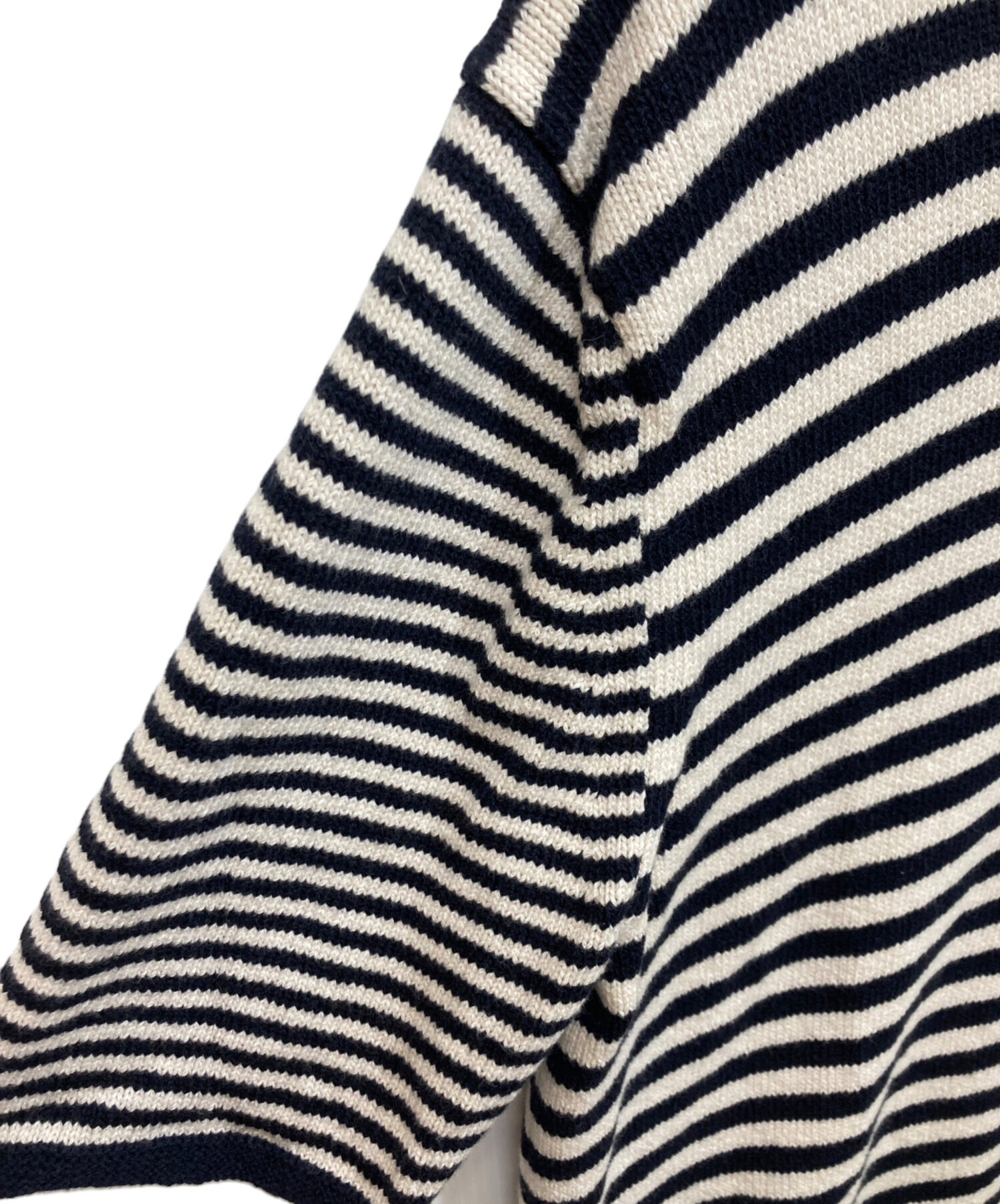 中古・古着通販】BURBERRY (バーバリー) ボーダーニット ネイビー