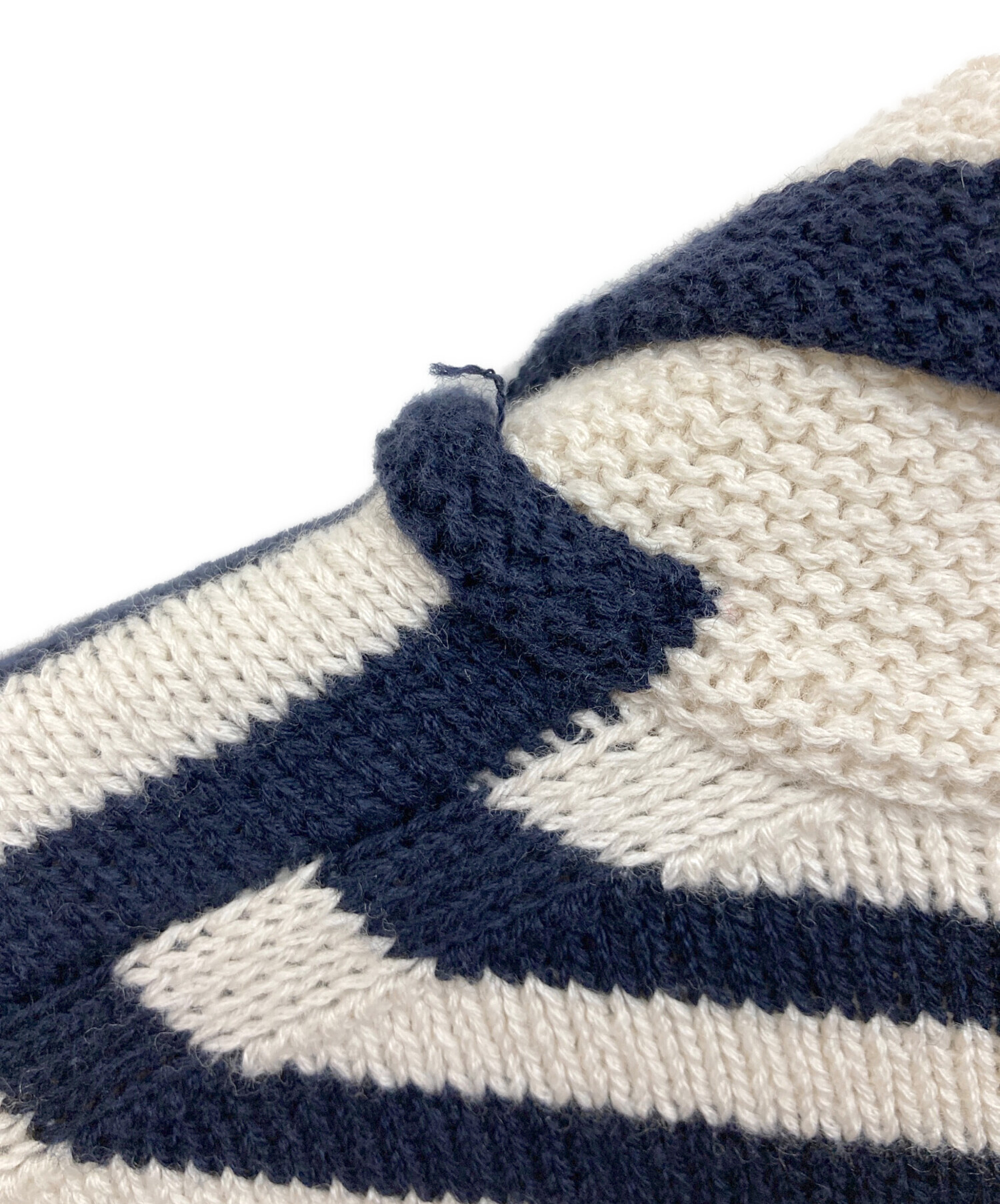 中古・古着通販】BURBERRY (バーバリー) ボーダーニット ネイビー