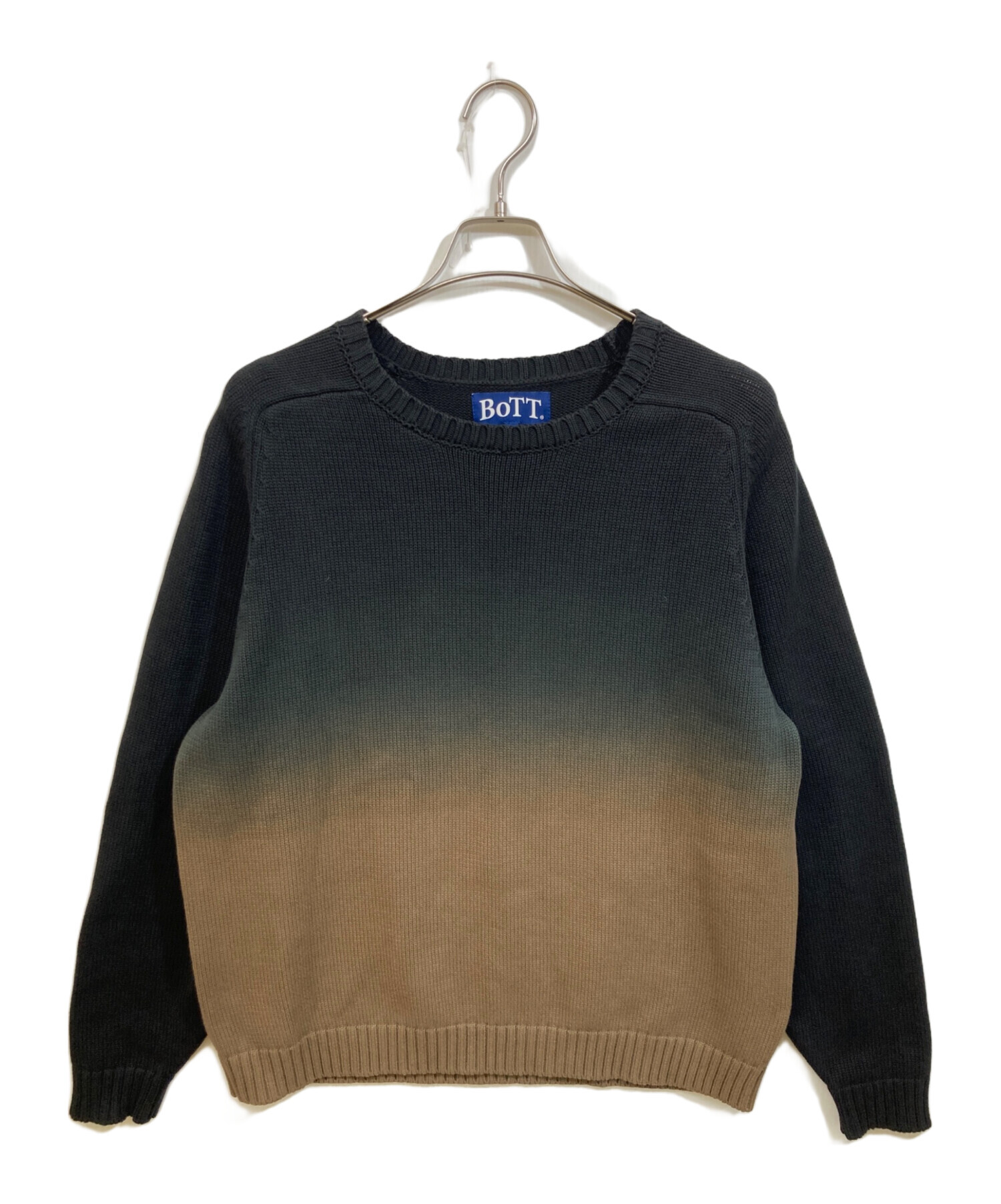 中古・古着通販】BoTT (ボット) Dyed Raglan Knit ブラック サイズ 