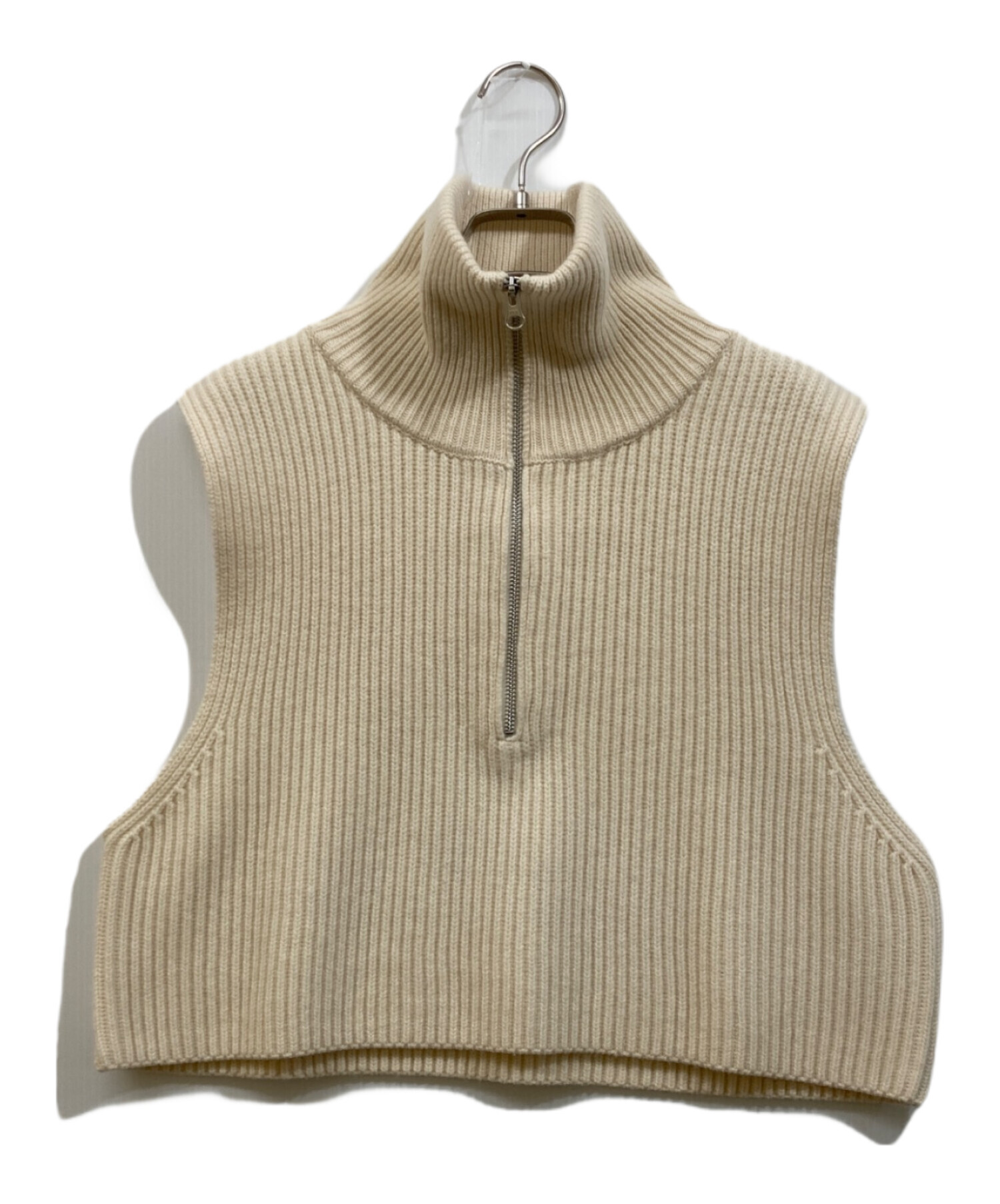 中古・古着通販】TODAYFUL (トゥデイフル) Halfzip Knit Vest ベージュ